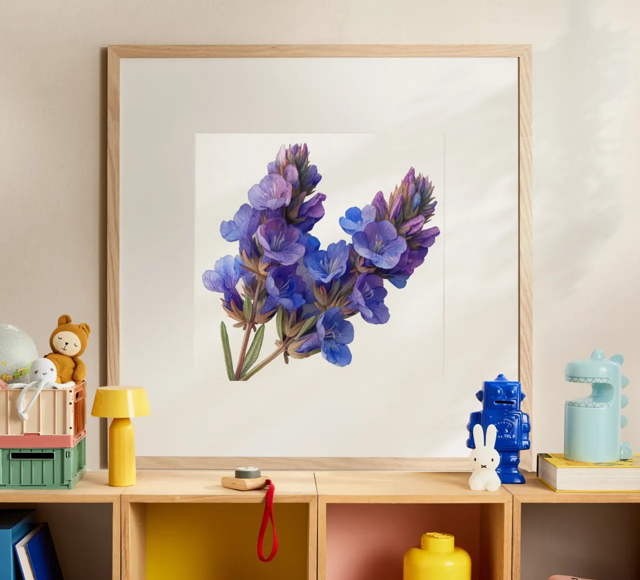 Fiore di statice poster con telaio in alluminio da Bold Blooms