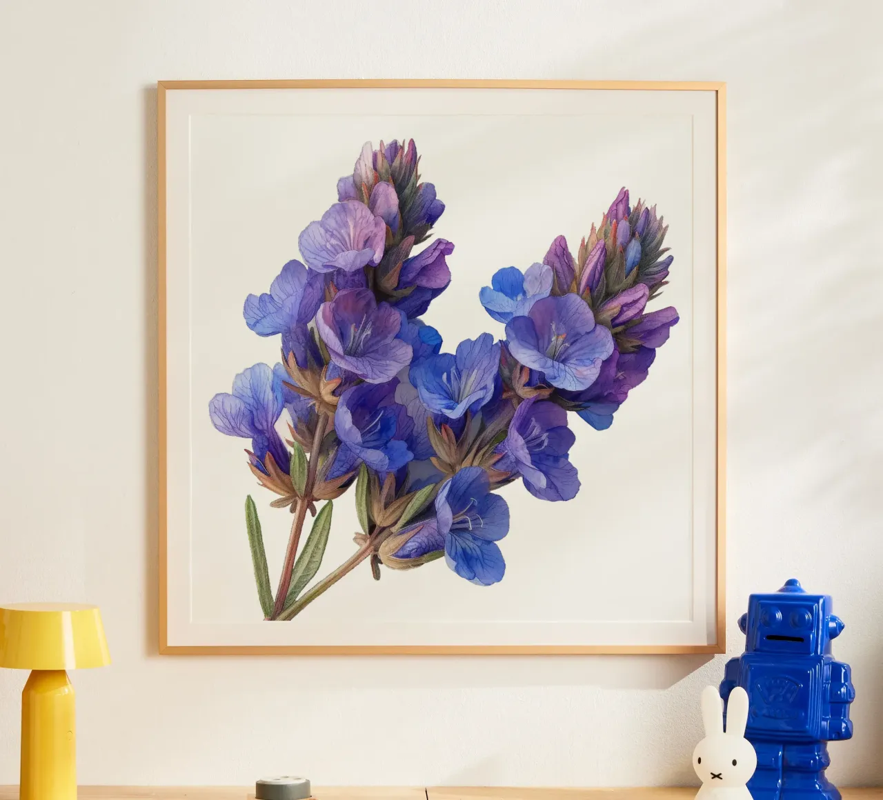 Fiore di statice poster con telaio in alluminio da Bold Blooms