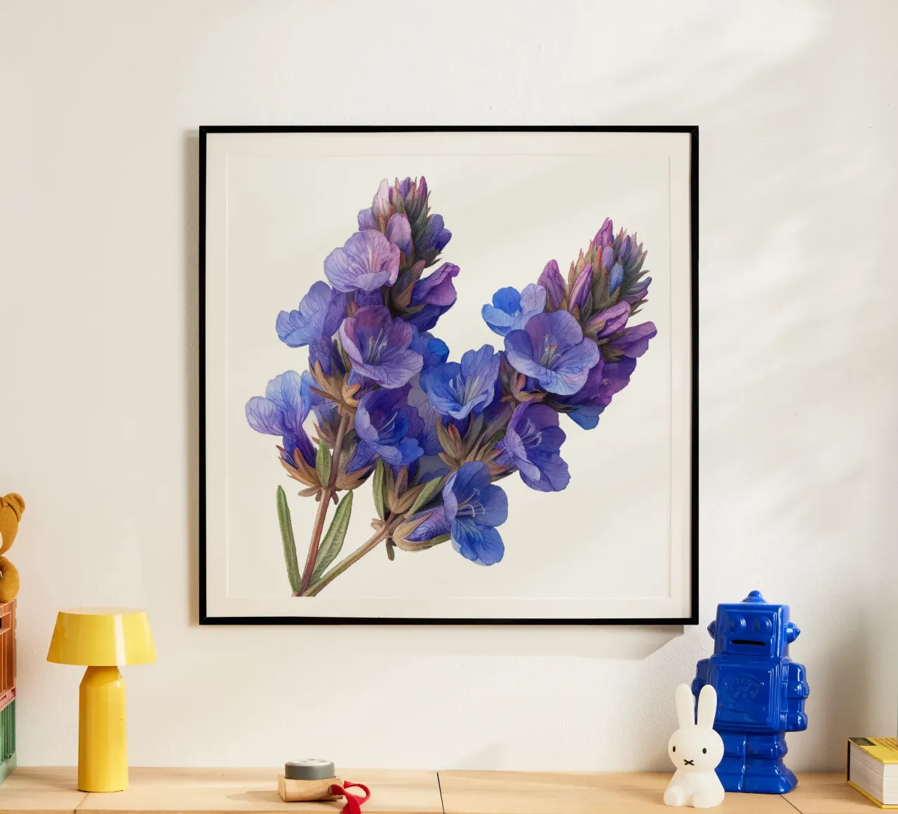 Fiore di statice poster con telaio in alluminio da Bold Blooms