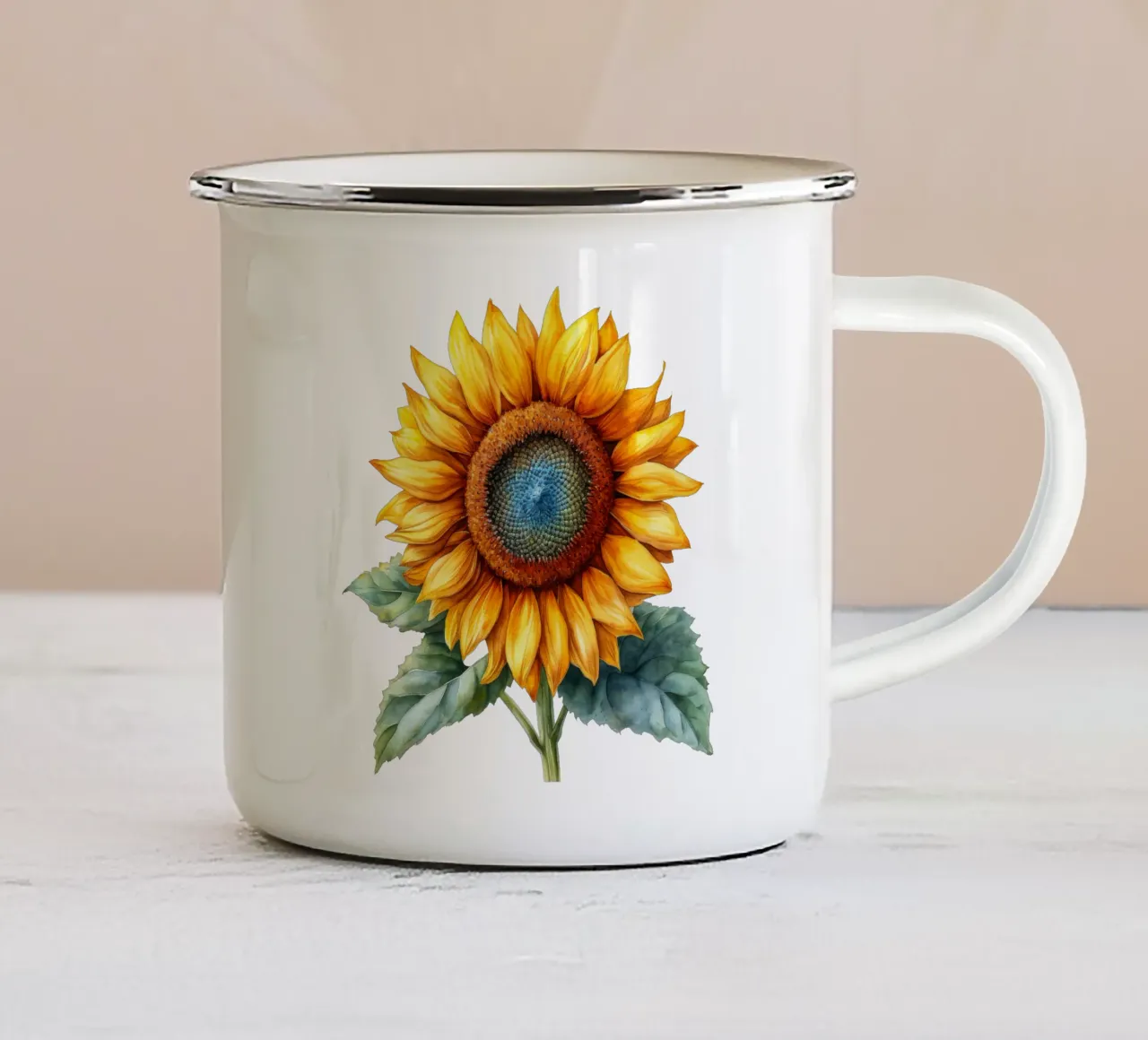 Girasole tazza in smalto da Bold Blooms