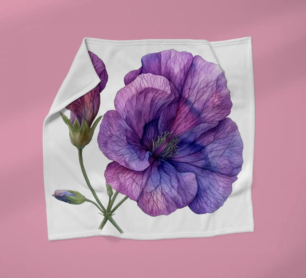 Fleur de pois de senteur plaid polaire de Bold Blooms