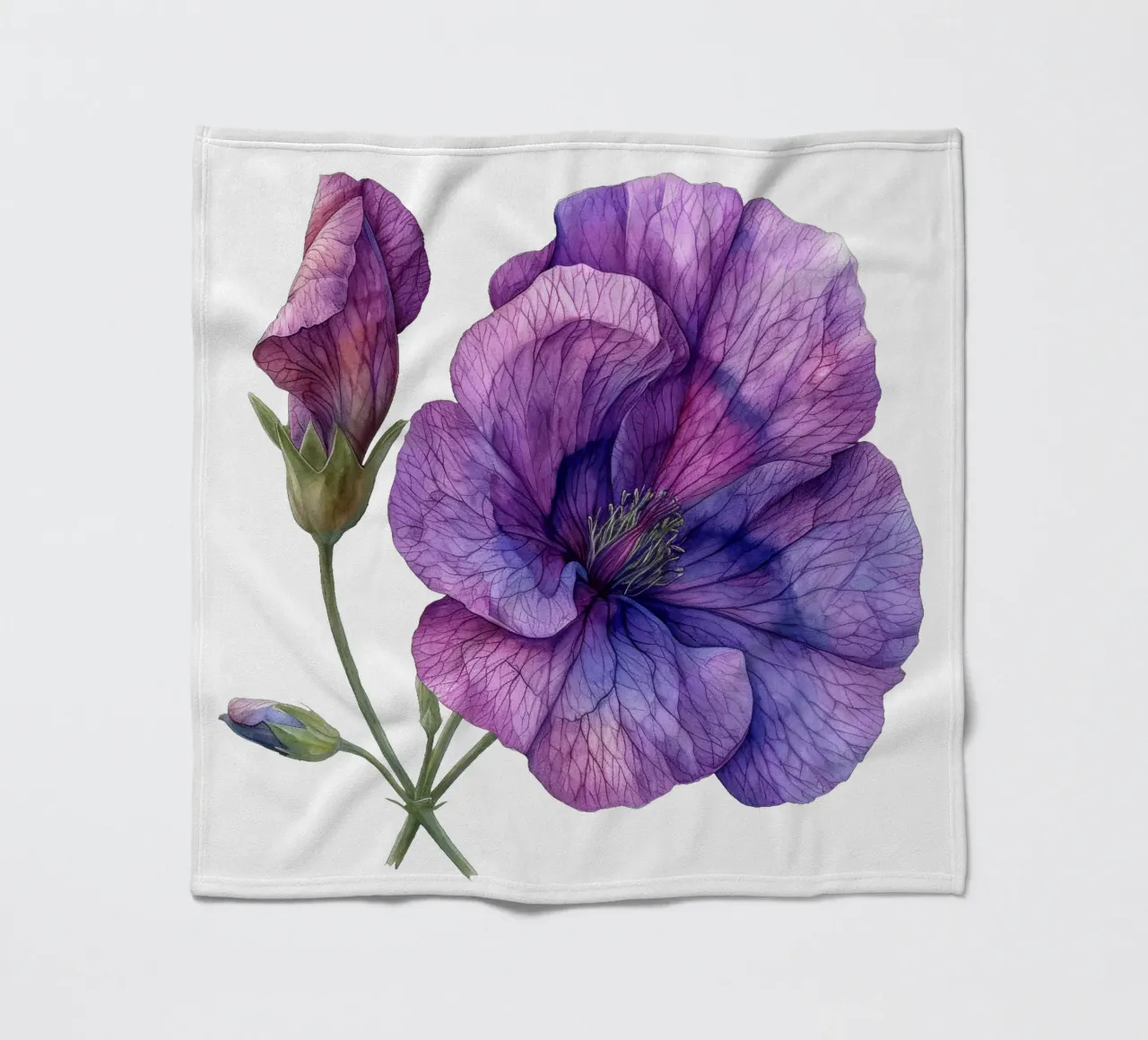 Fleur de pois de senteur plaid polaire de Bold Blooms