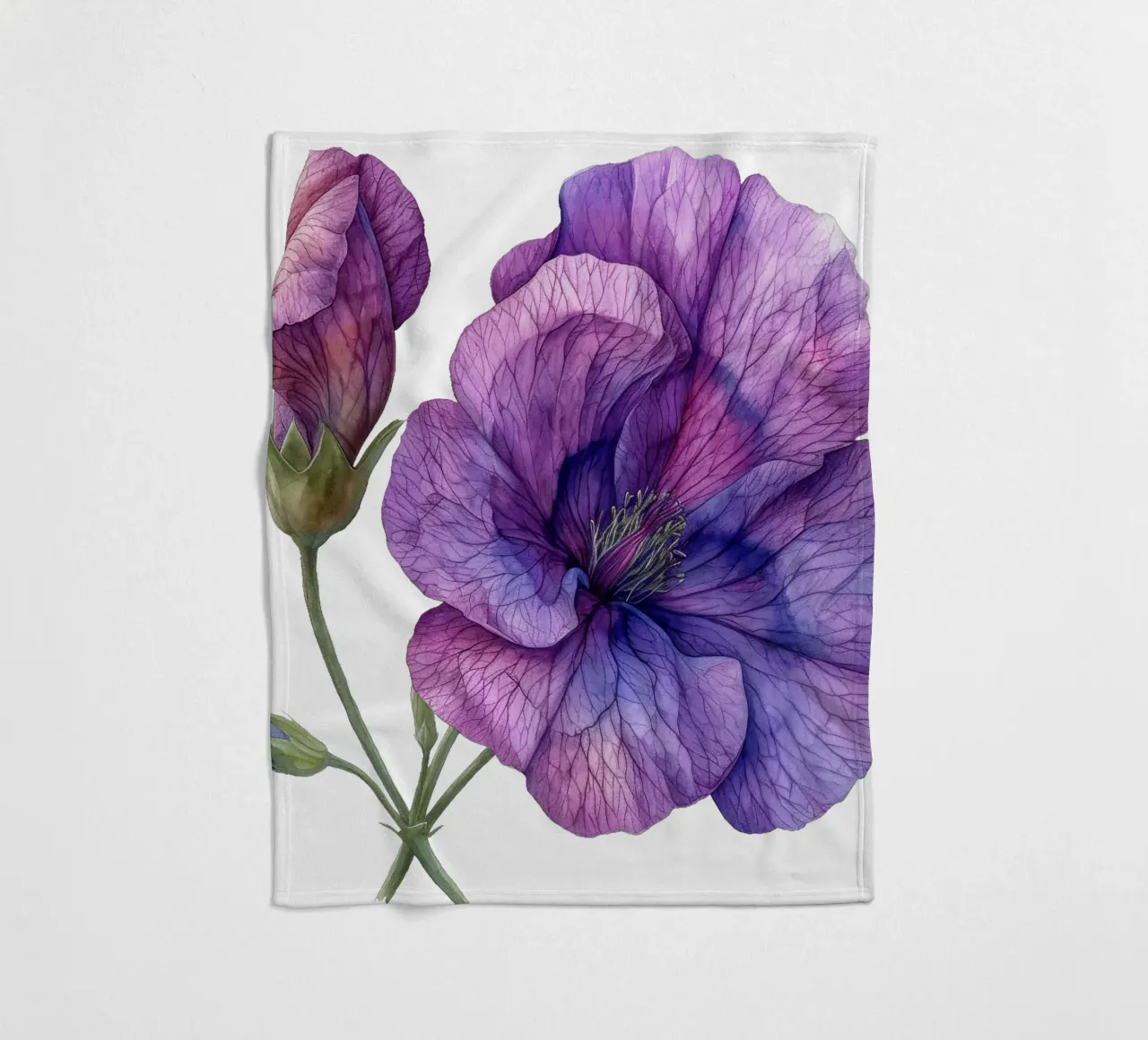 Fleur de pois de senteur plaid polaire de Bold Blooms