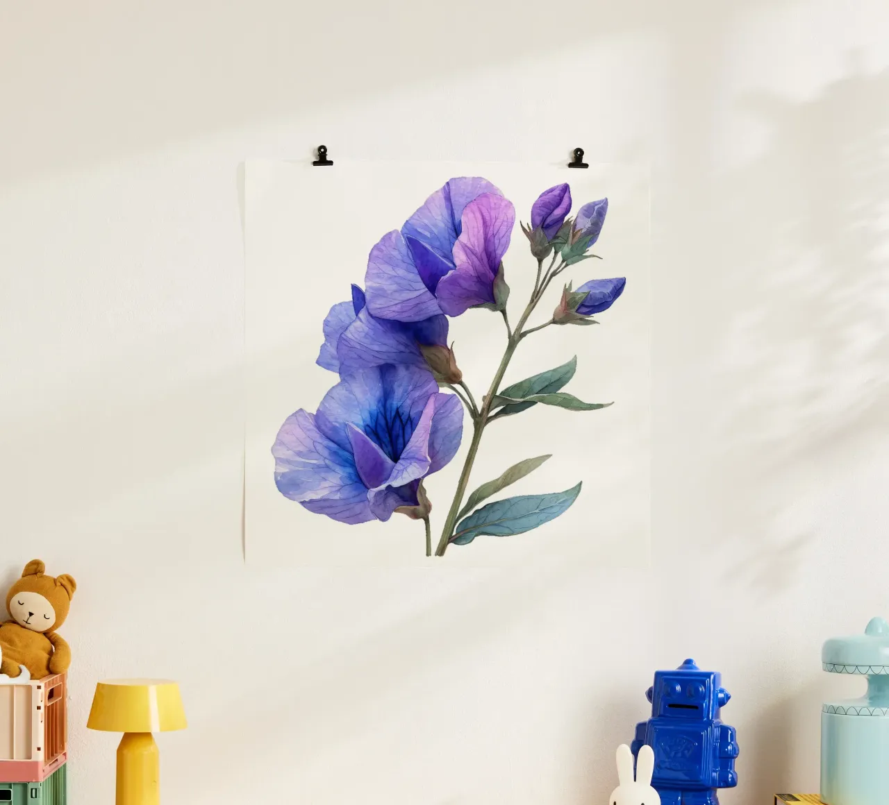 Sweet Pea Flower hahnemühle by Bold Blooms