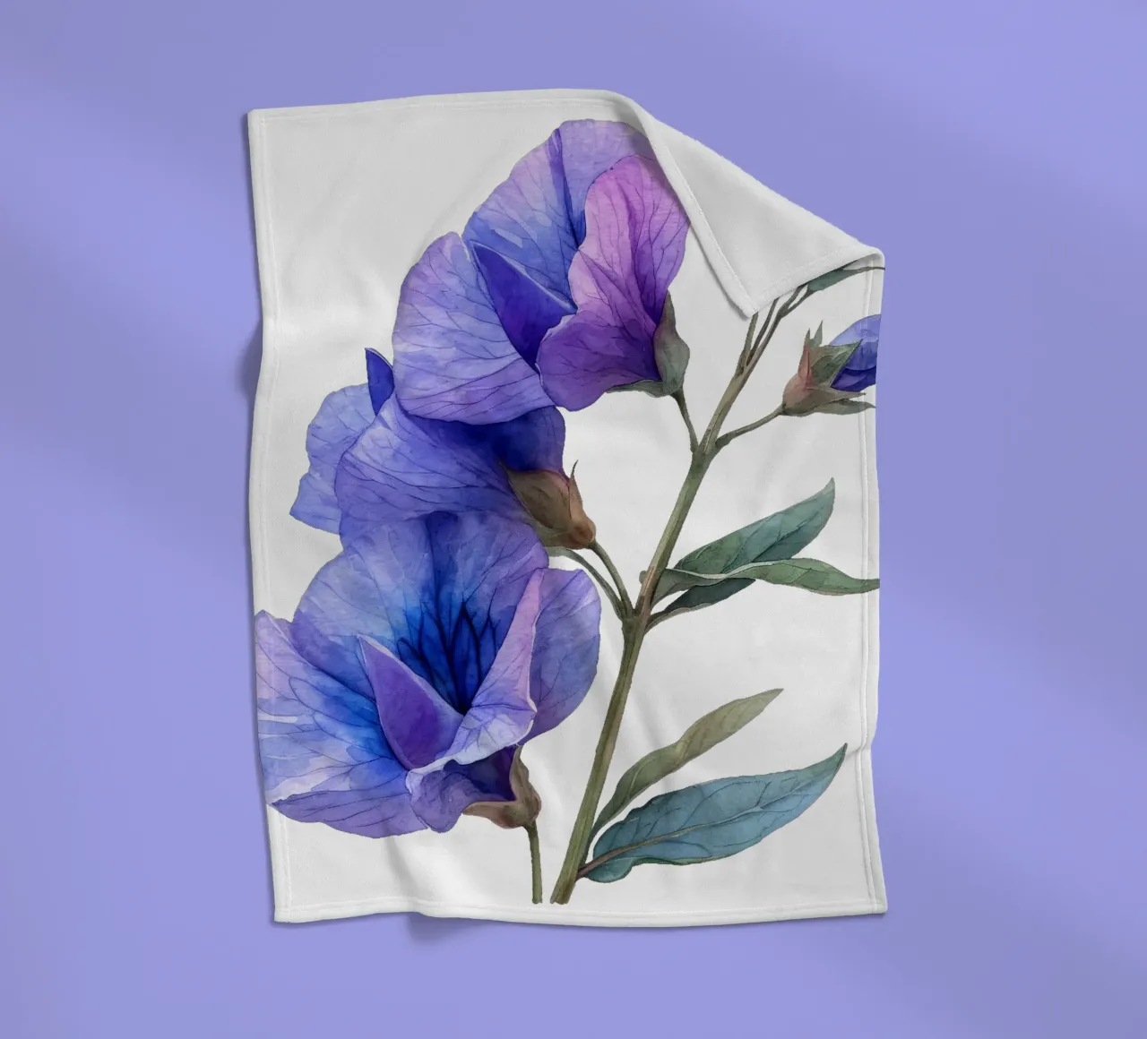Fiore di pisello coperta in pile da Bold Blooms