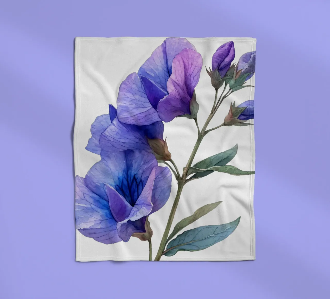 Fiore di pisello coperta in pile da Bold Blooms