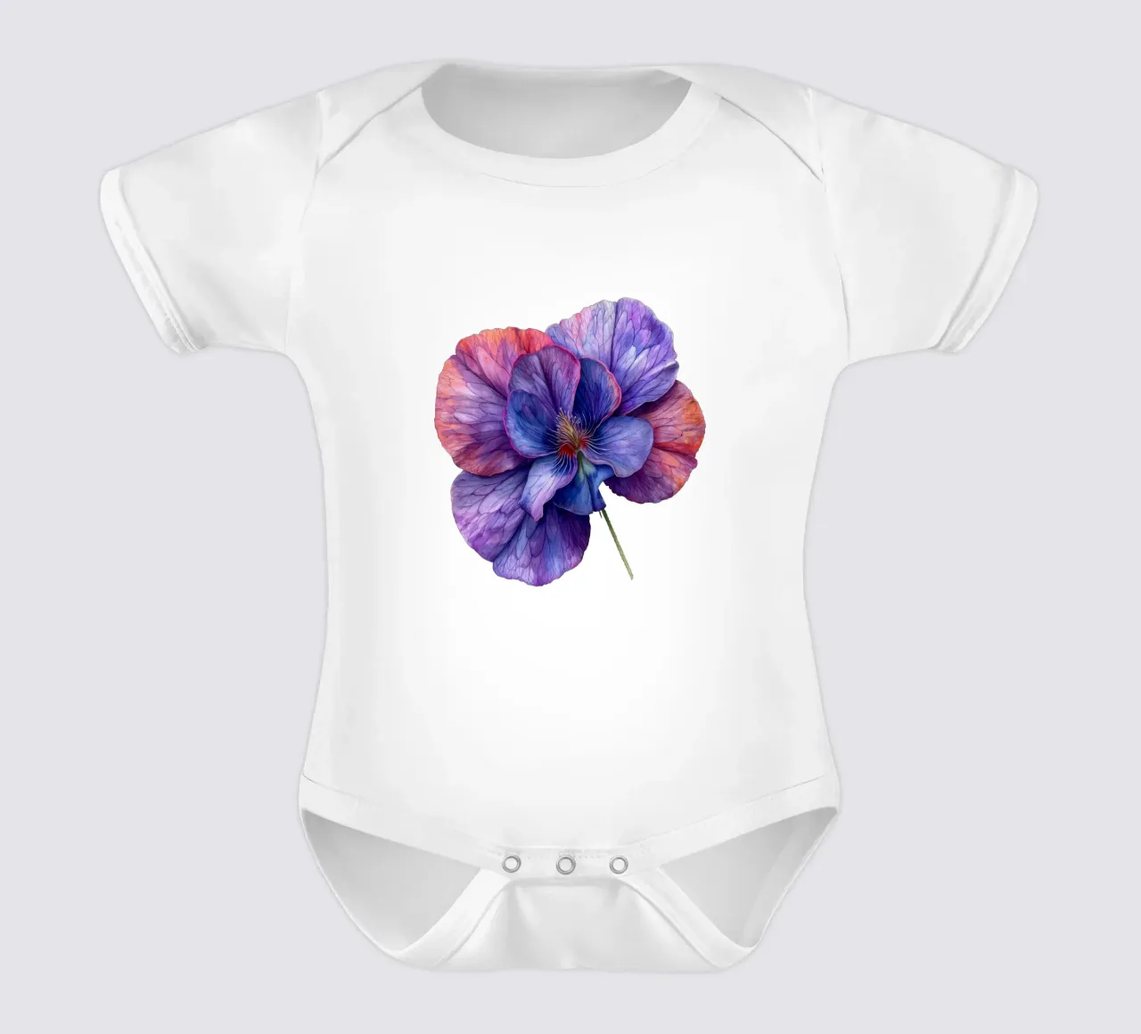 Fiore di pisello body neonato maniche corte da Bold Blooms