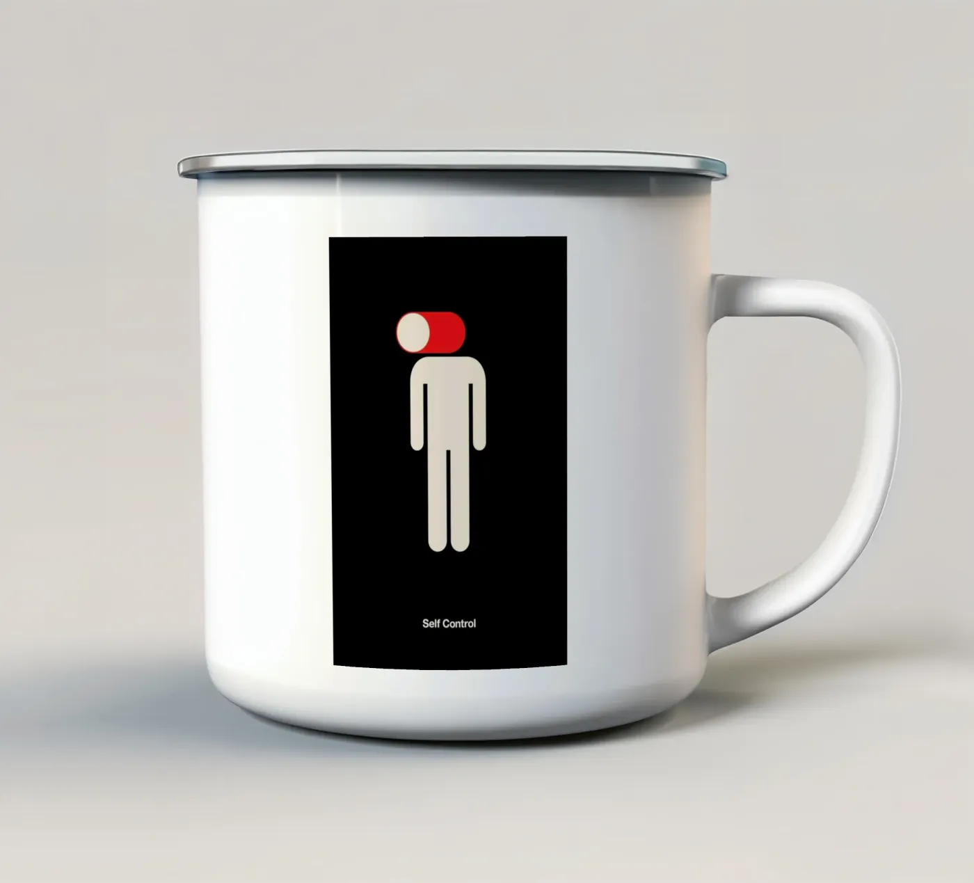Self Control emaille mok van Viktor Hertz