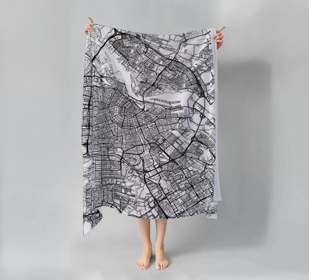 Amsterdam Minimal beach towel by Hubert Roguski