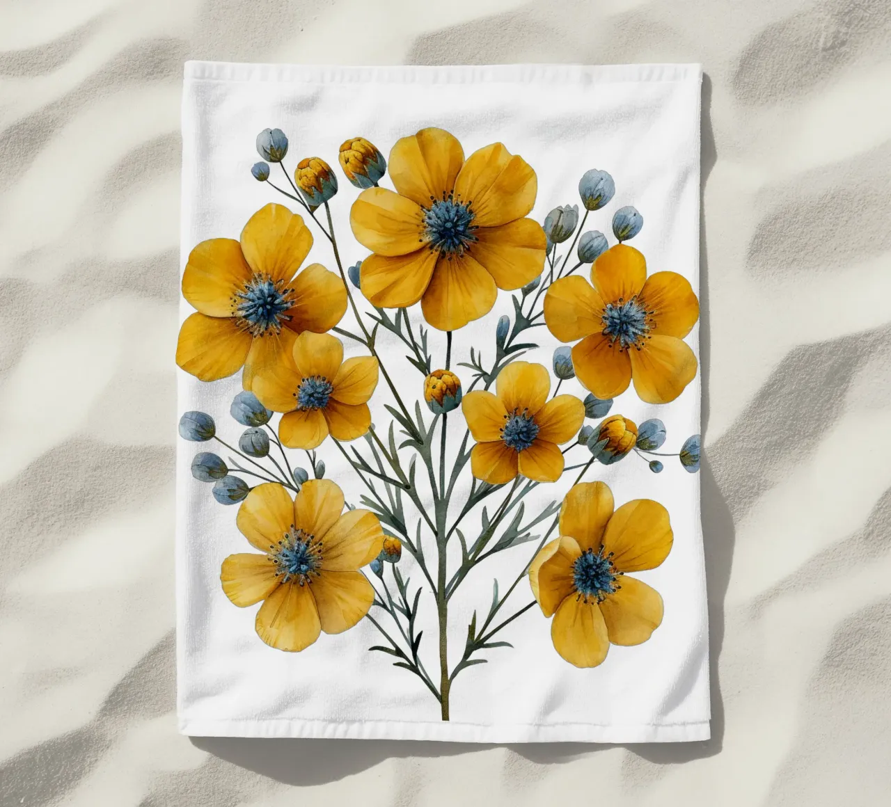 Fiore di tanaceto telo mare da Bold Blooms