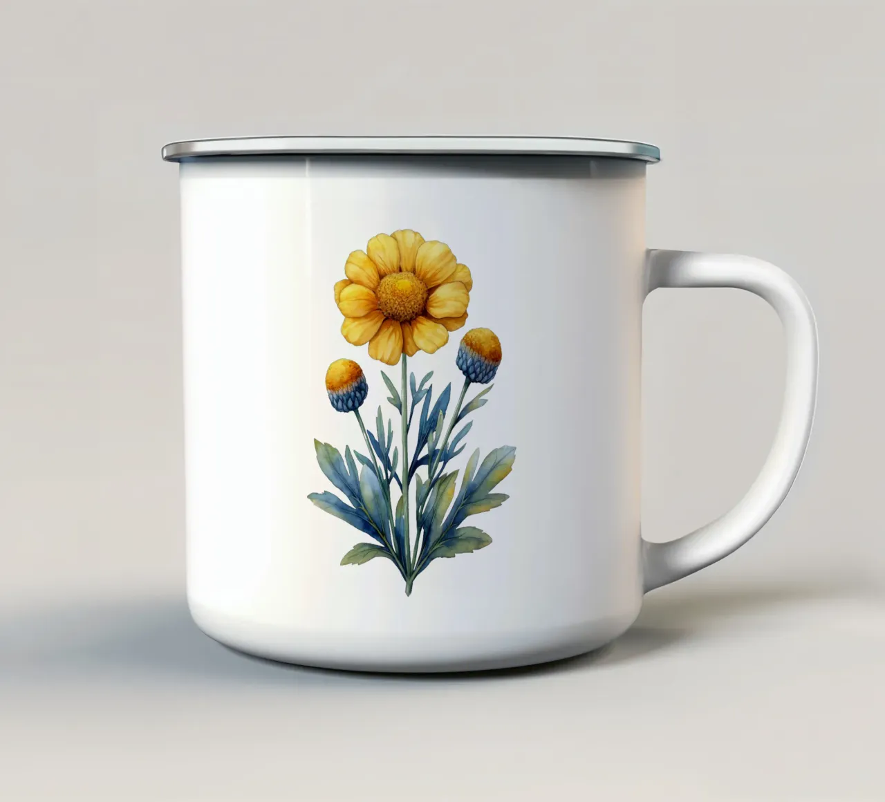 Fiore di tanaceto tazza in smalto da Bold Blooms