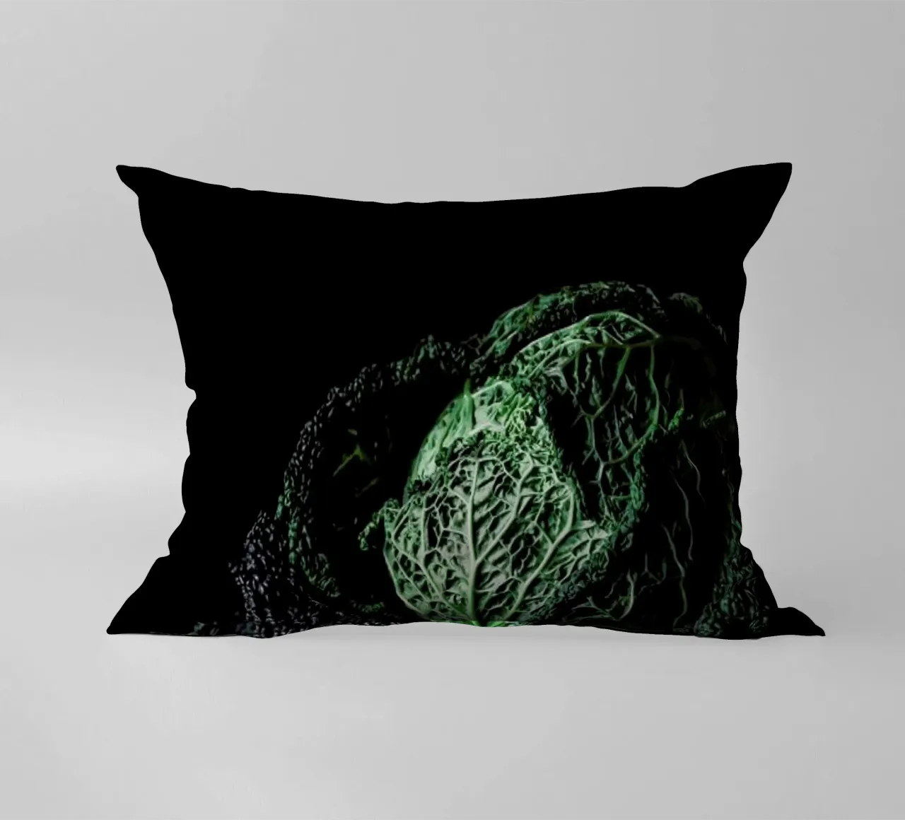 Wirsing im Dunklen decorative cushion by Eat this