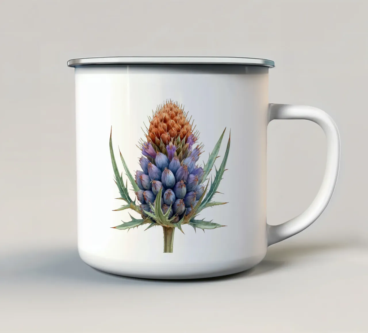 Fiore di Teasel tazza in smalto da Bold Blooms