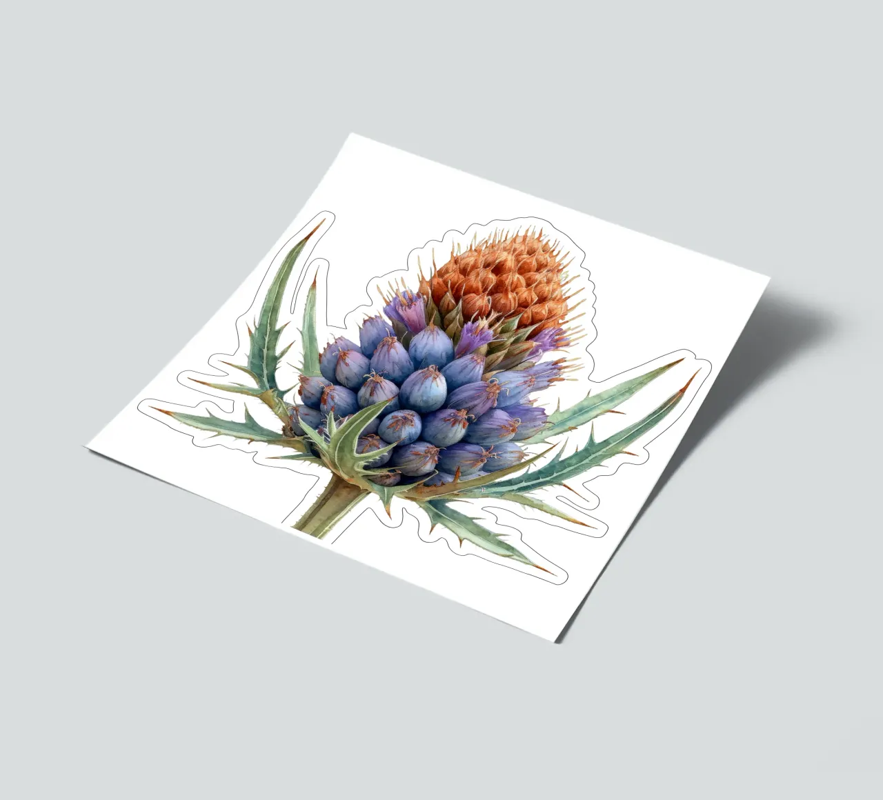 Teasel Flower sticker sheet by Bold Blooms
