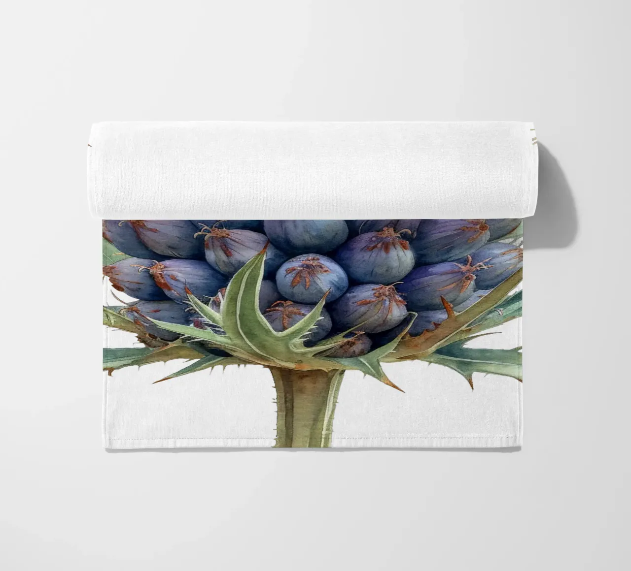 Teasel Flower beach towel by Bold Blooms