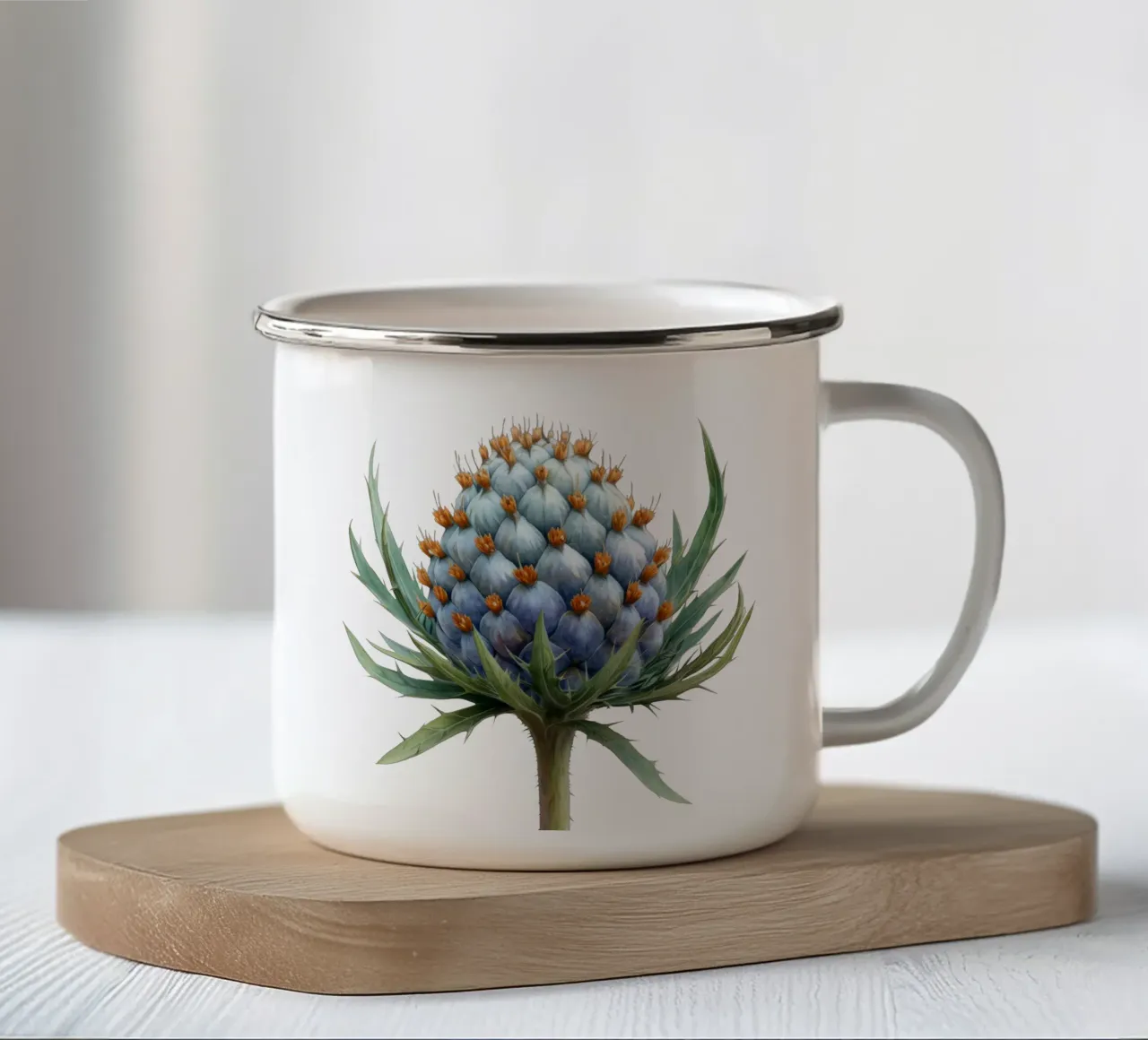 Fiore di Teasel tazza in smalto da Bold Blooms