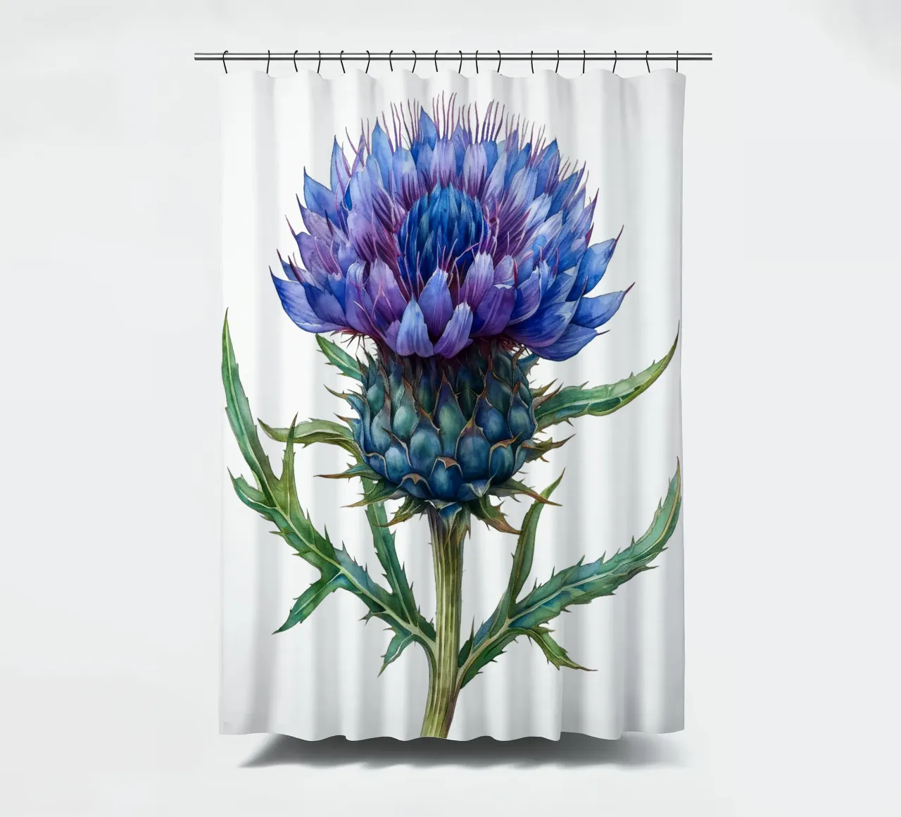 Fiore di cardo tenda da doccia da Bold Blooms