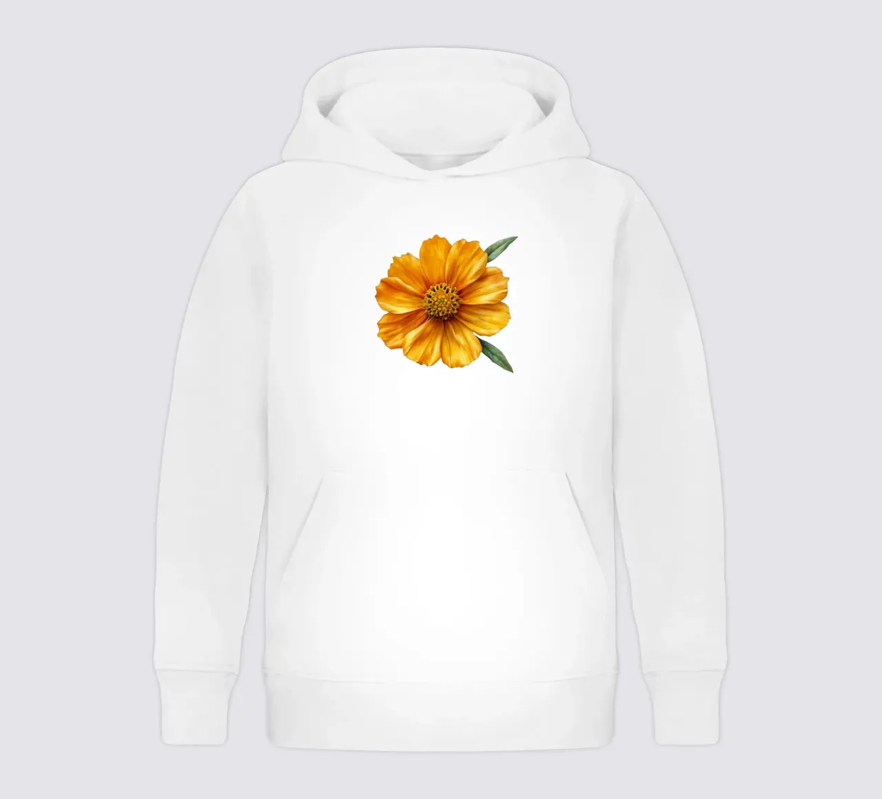 Tickseed Flower kids hoodie by Bold Blooms