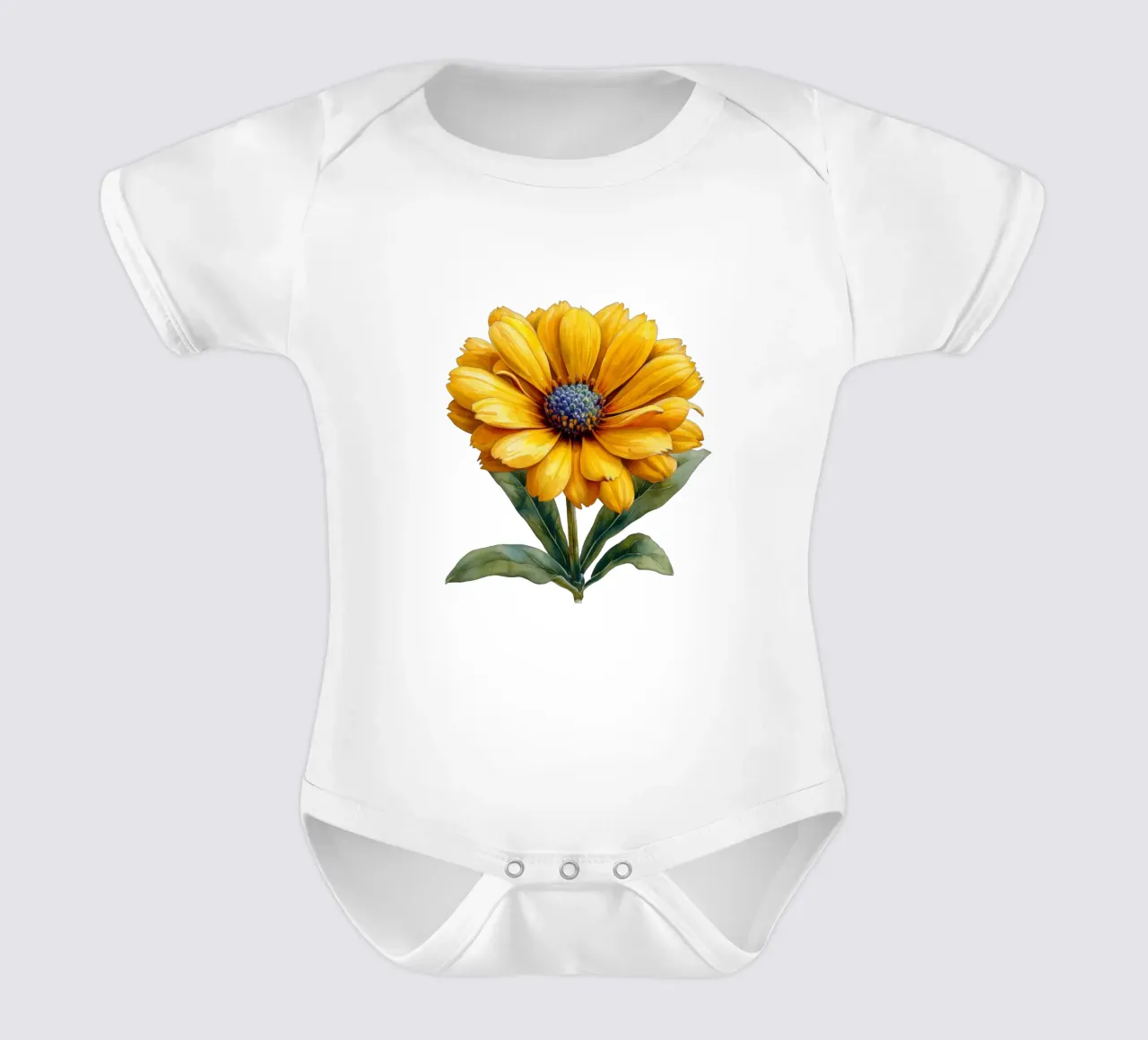 Fiore di zecca body neonato maniche corte da Bold Blooms