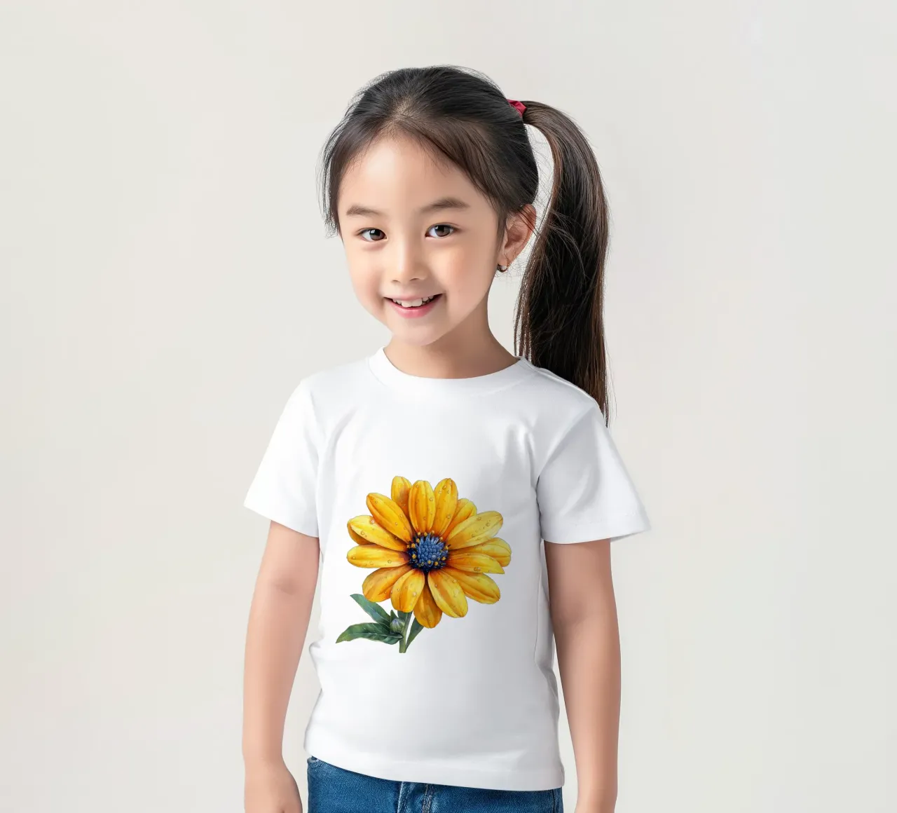 Tickseed Flower kids t-shirt by Bold Blooms