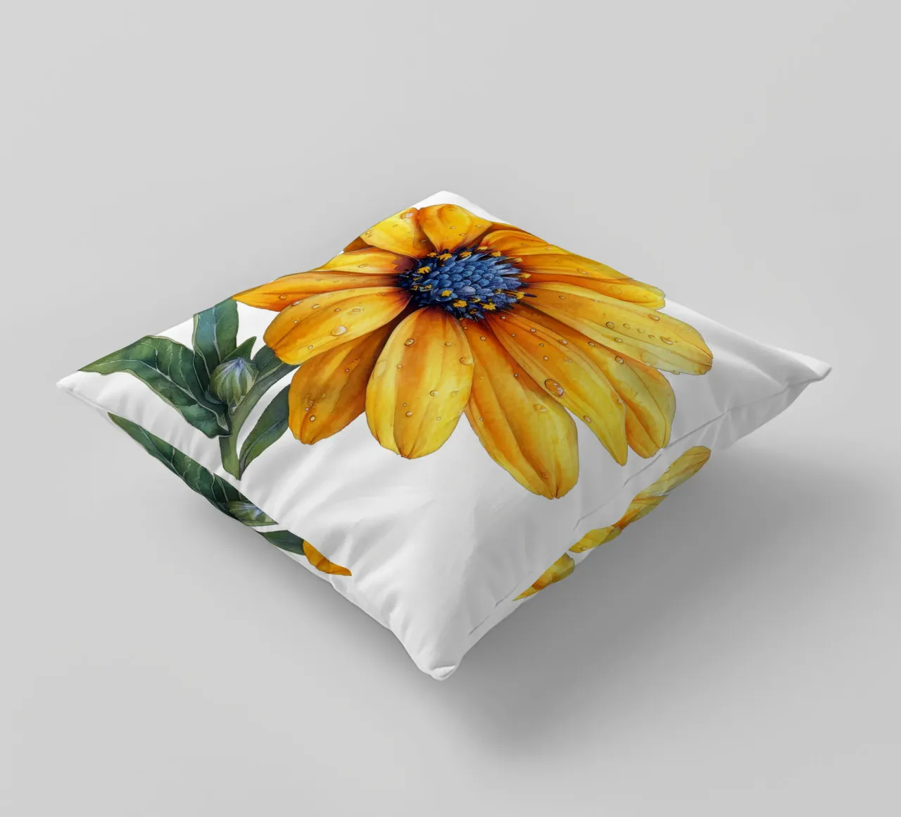 Tickseed Flower decorative cushion by Bold Blooms