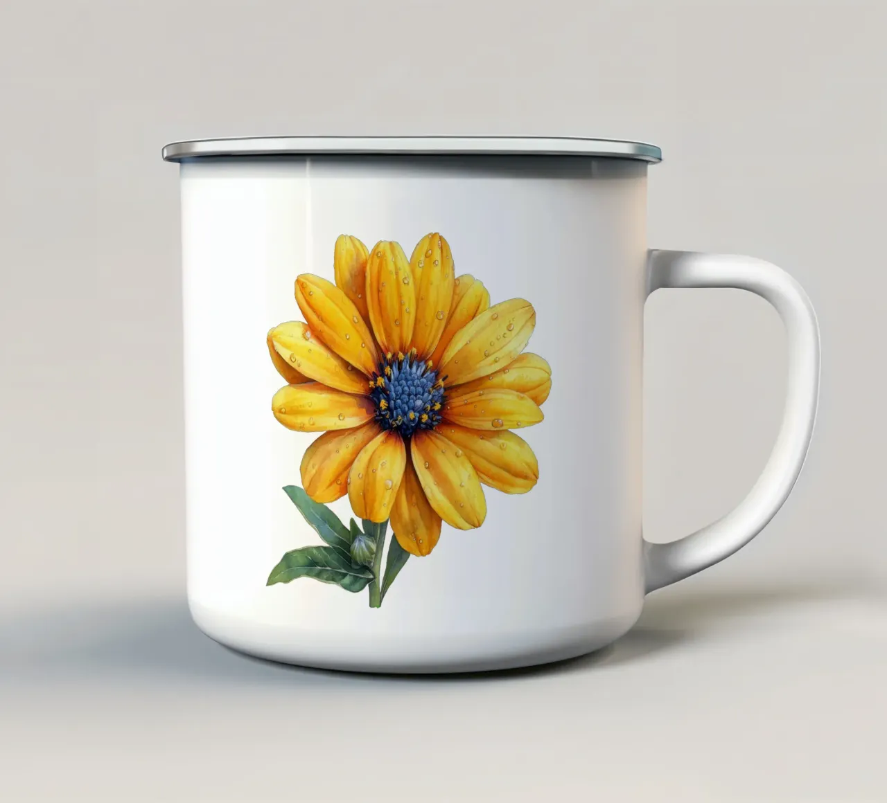 Fiore di zecca tazza in smalto da Bold Blooms