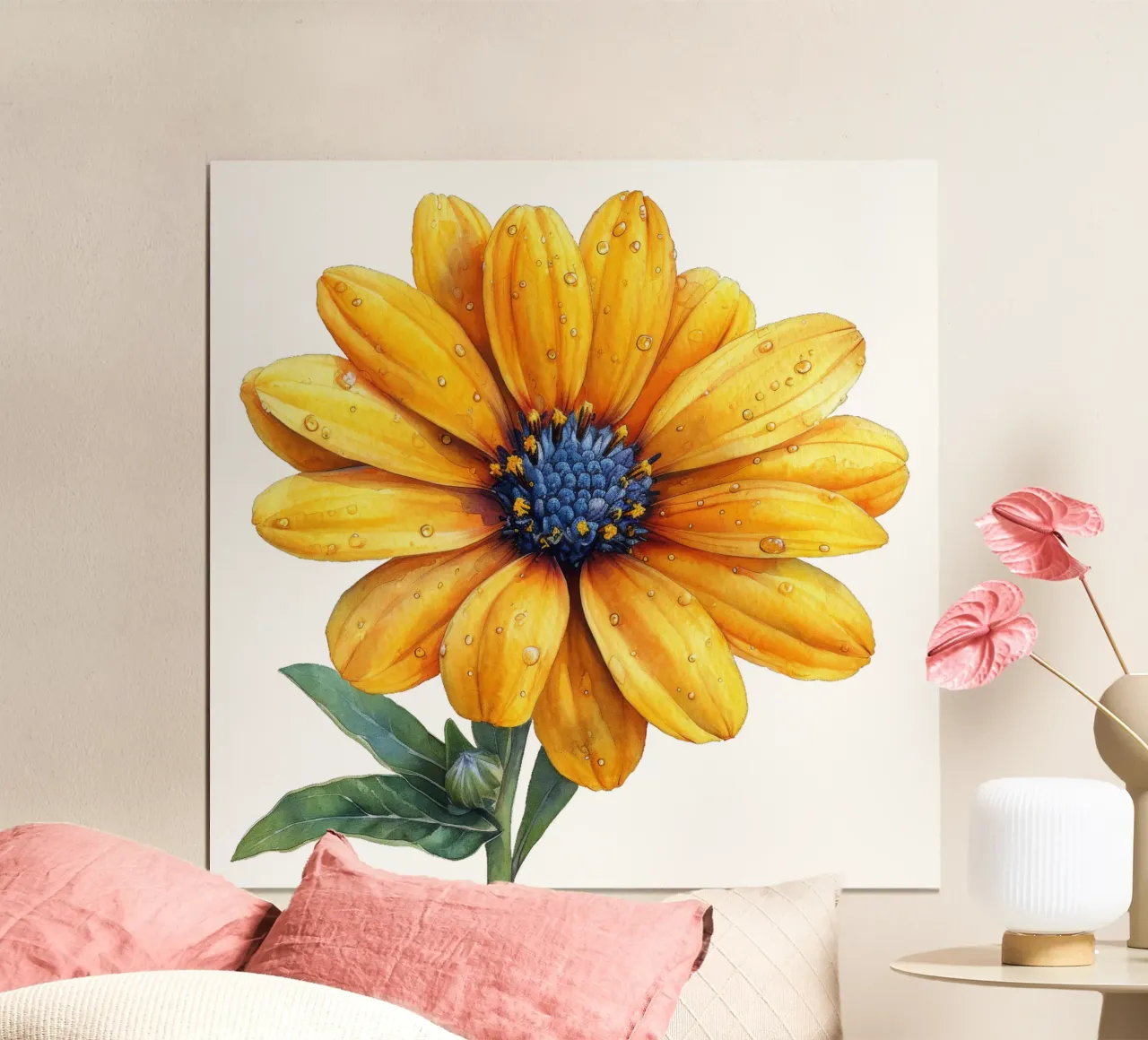 Fiore di zecca poster con telaio in plastica da Bold Blooms