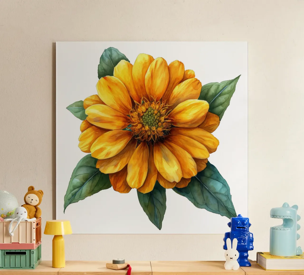 Tickseed Flower acrylic glass by Bold Blooms
