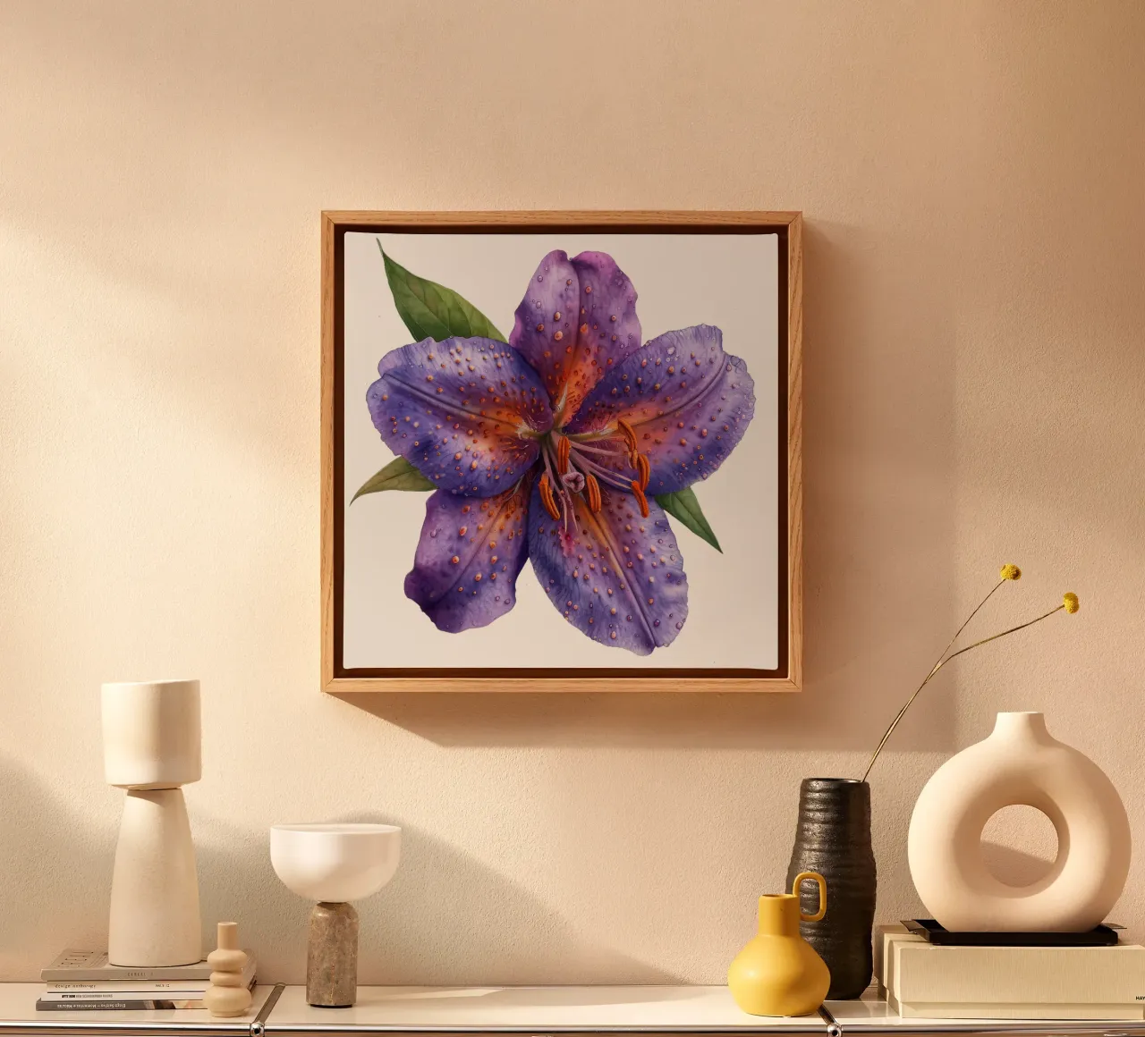 Fiore di rospo tela con Cornice a cassetta da Bold Blooms