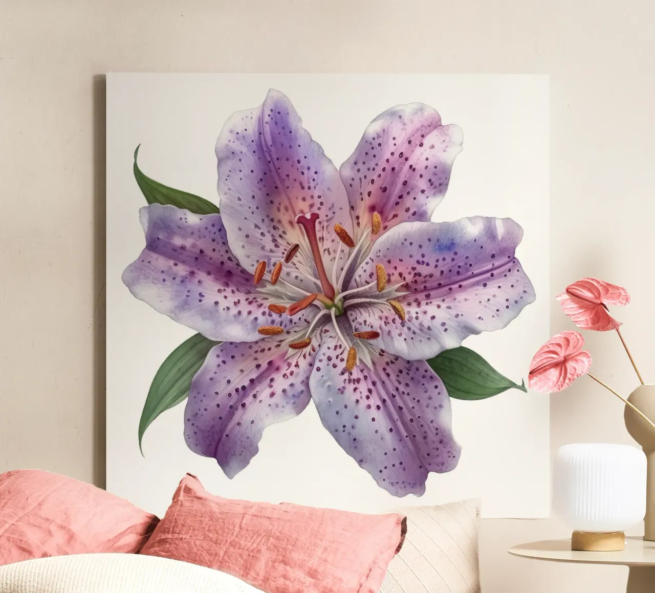 Paddenlelie bloem canvas met Baklijst van Bold Blooms