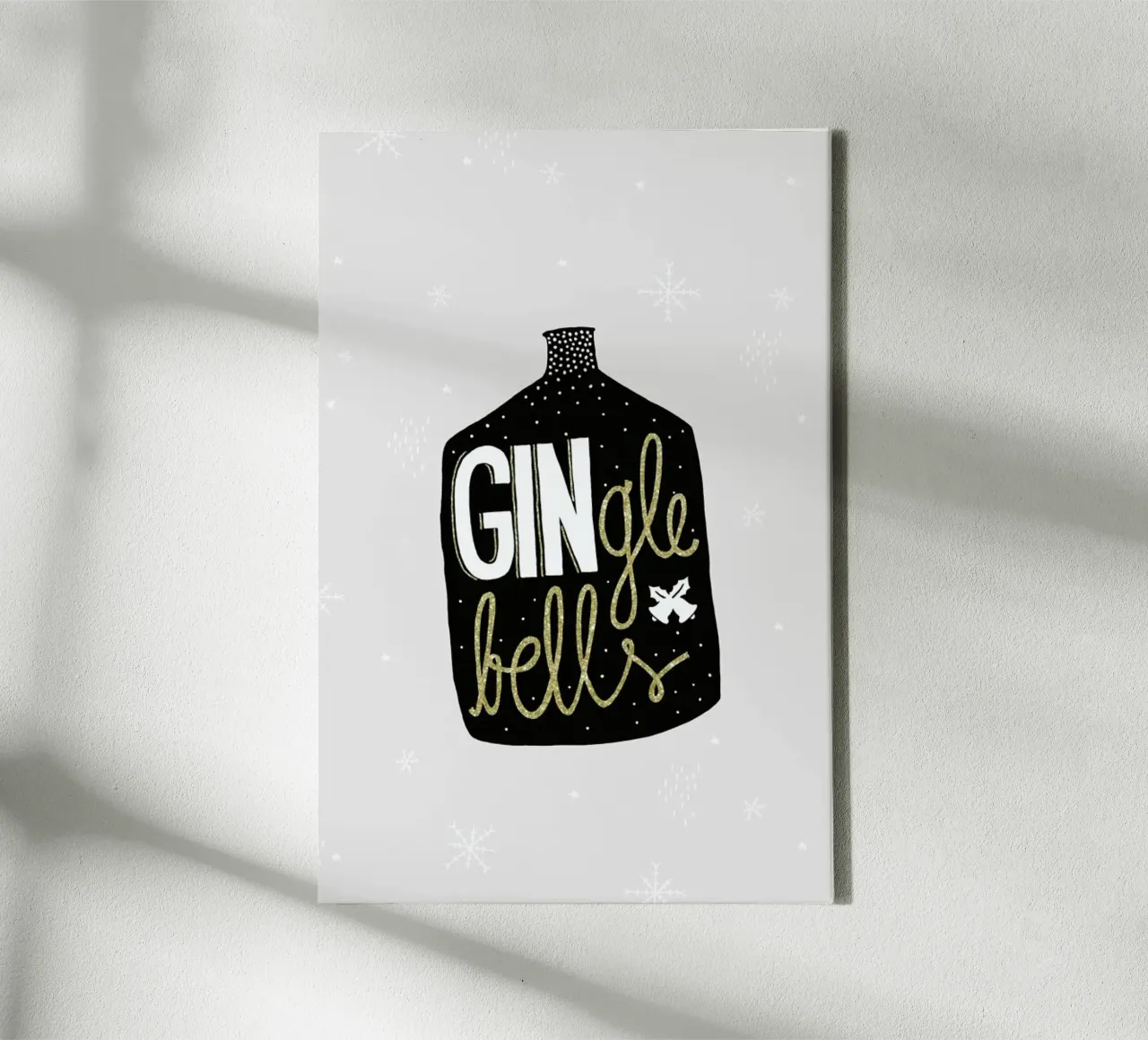 GINgle Bells canvas met Baklijst van typealive