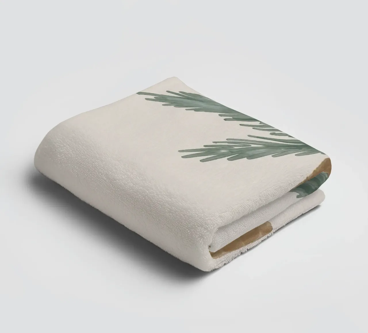 Coastal boho palm tree minimalist taupe illustration towel by This Wild Soul - Illustration