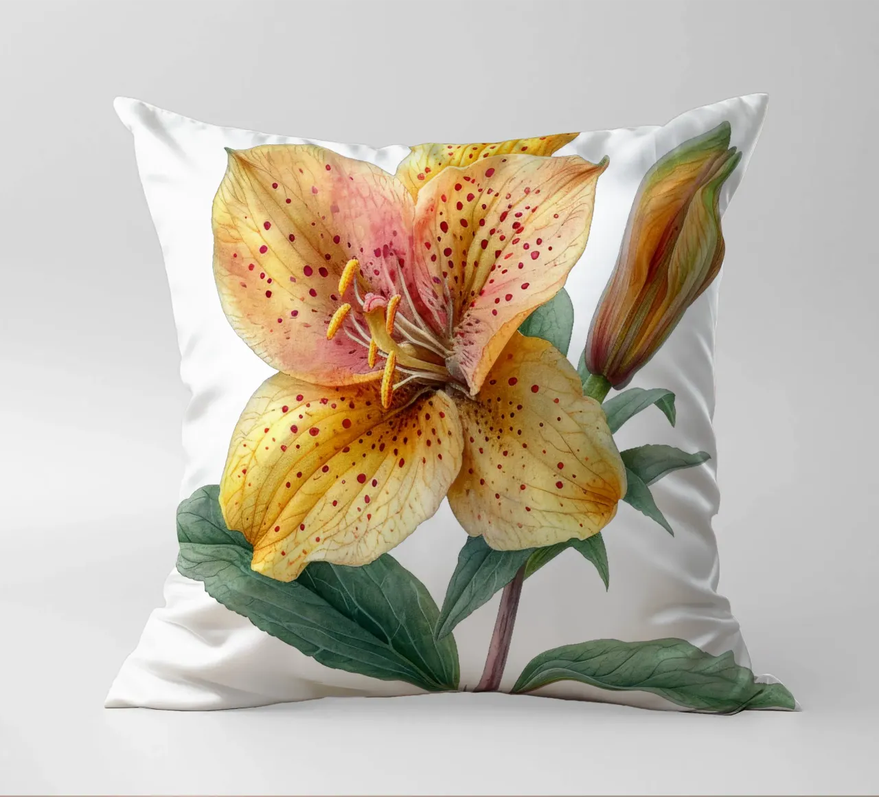 Toad Lily Flower decorative cushion by Bold Blooms