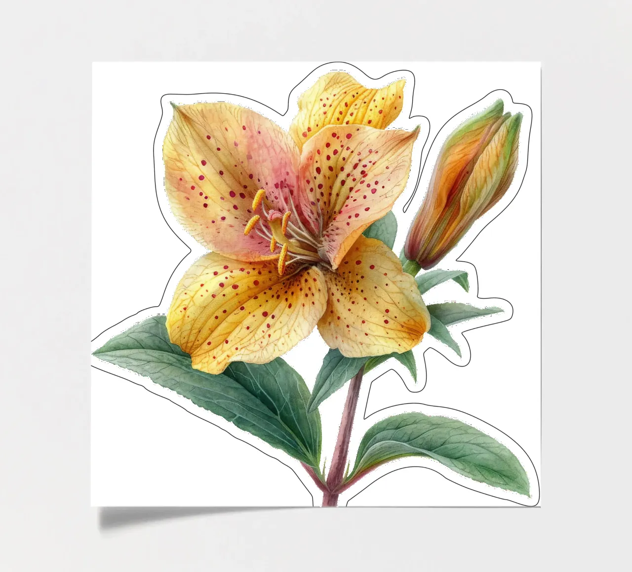 Toad Lily Flower sticker sheet by Bold Blooms