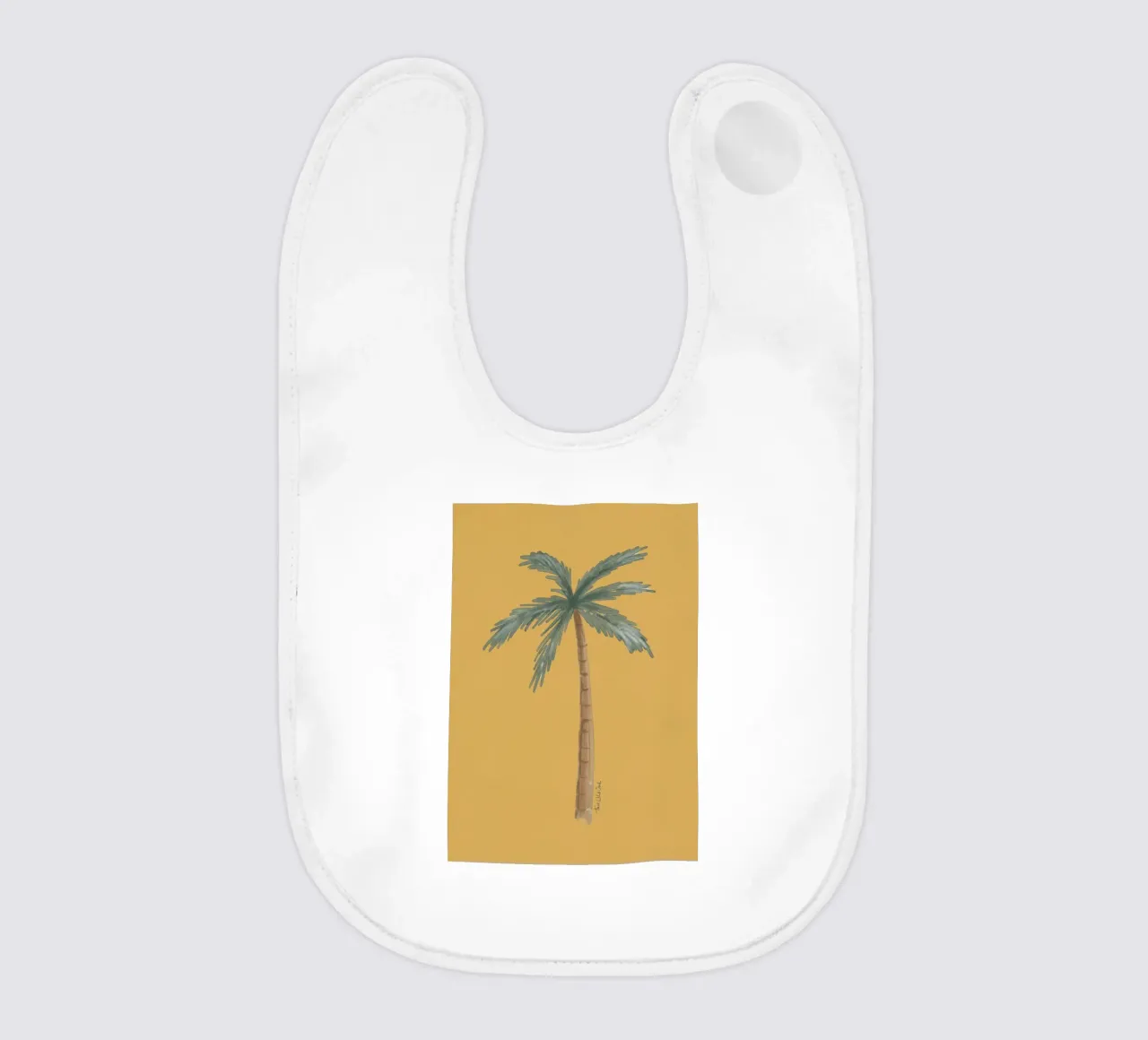 Coastal boho palm tree minimalist yellow ochre illustration bavaglino da This Wild Soul - Illustration