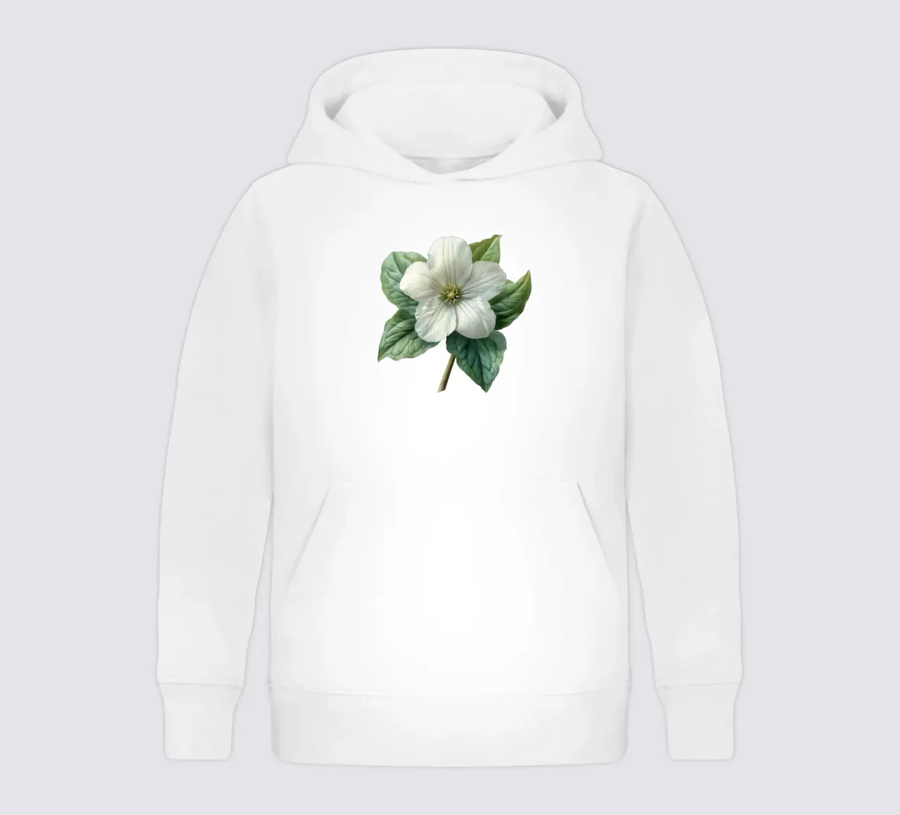 Trillium Flower kids hoodie by Bold Blooms