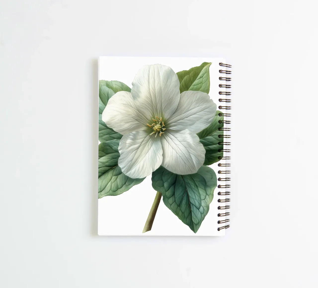 Trillium Flower spiral notebook by Bold Blooms