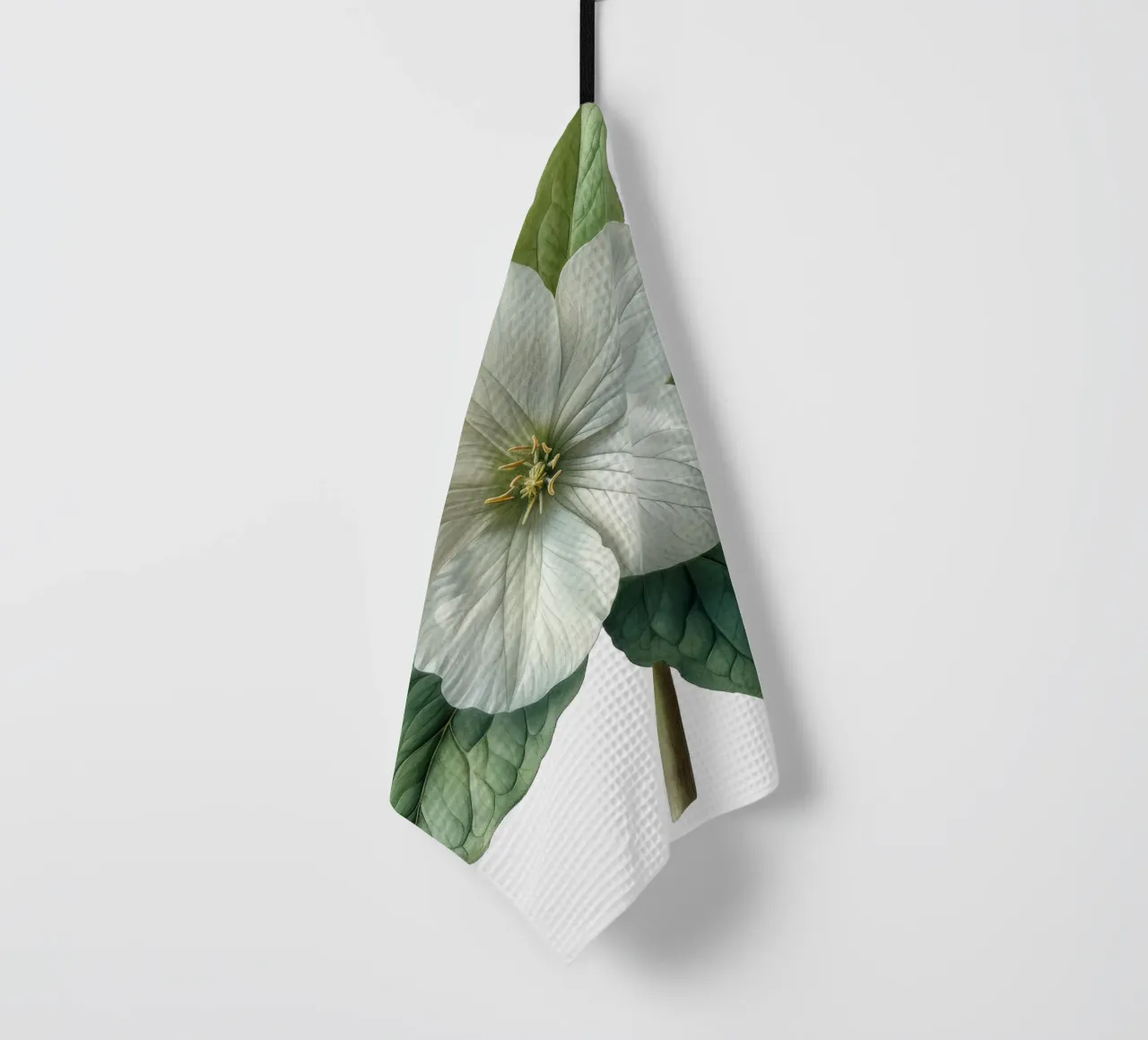 Trillium Flower tea towel by Bold Blooms