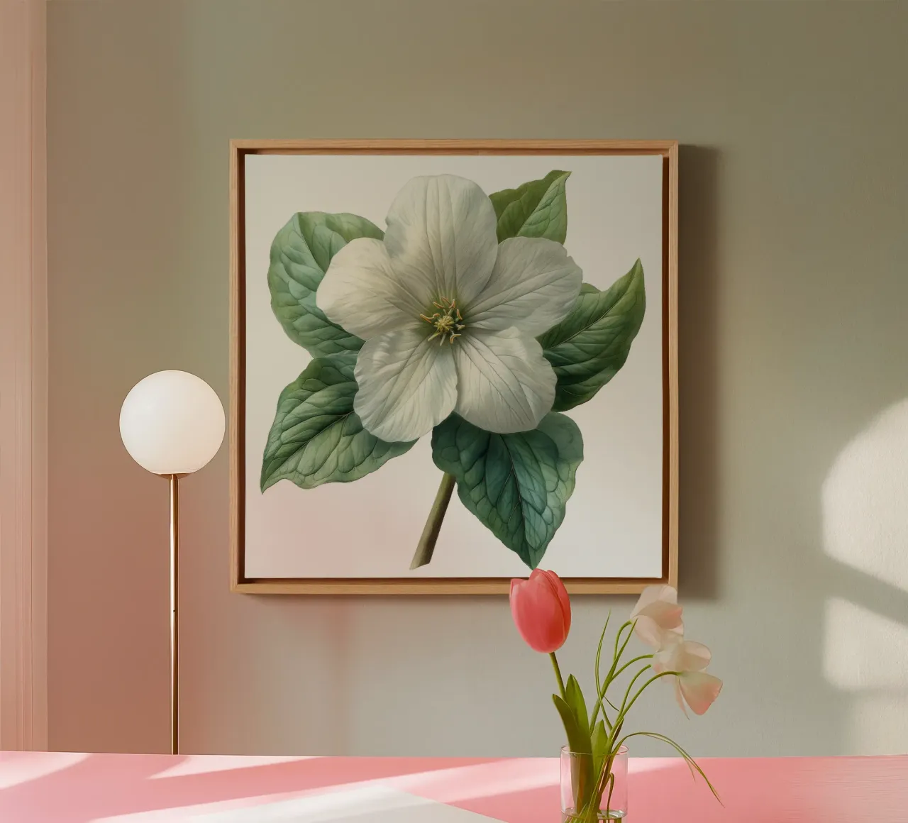 Trillium Flower canvas by Bold Blooms