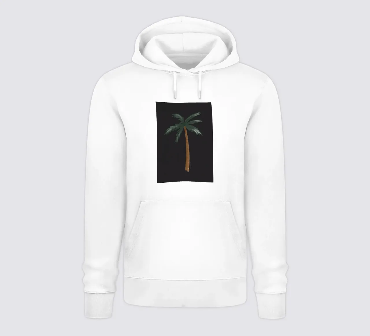 Palma boho costiera minimalista nera tropicale acquerello felpa con cappuccio da This Wild Soul - Illustration