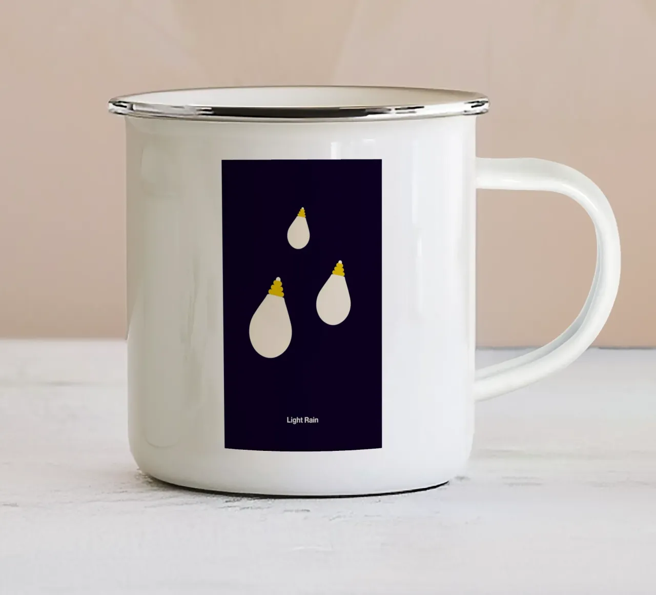 Light Rain tazza in smalto da Viktor Hertz
