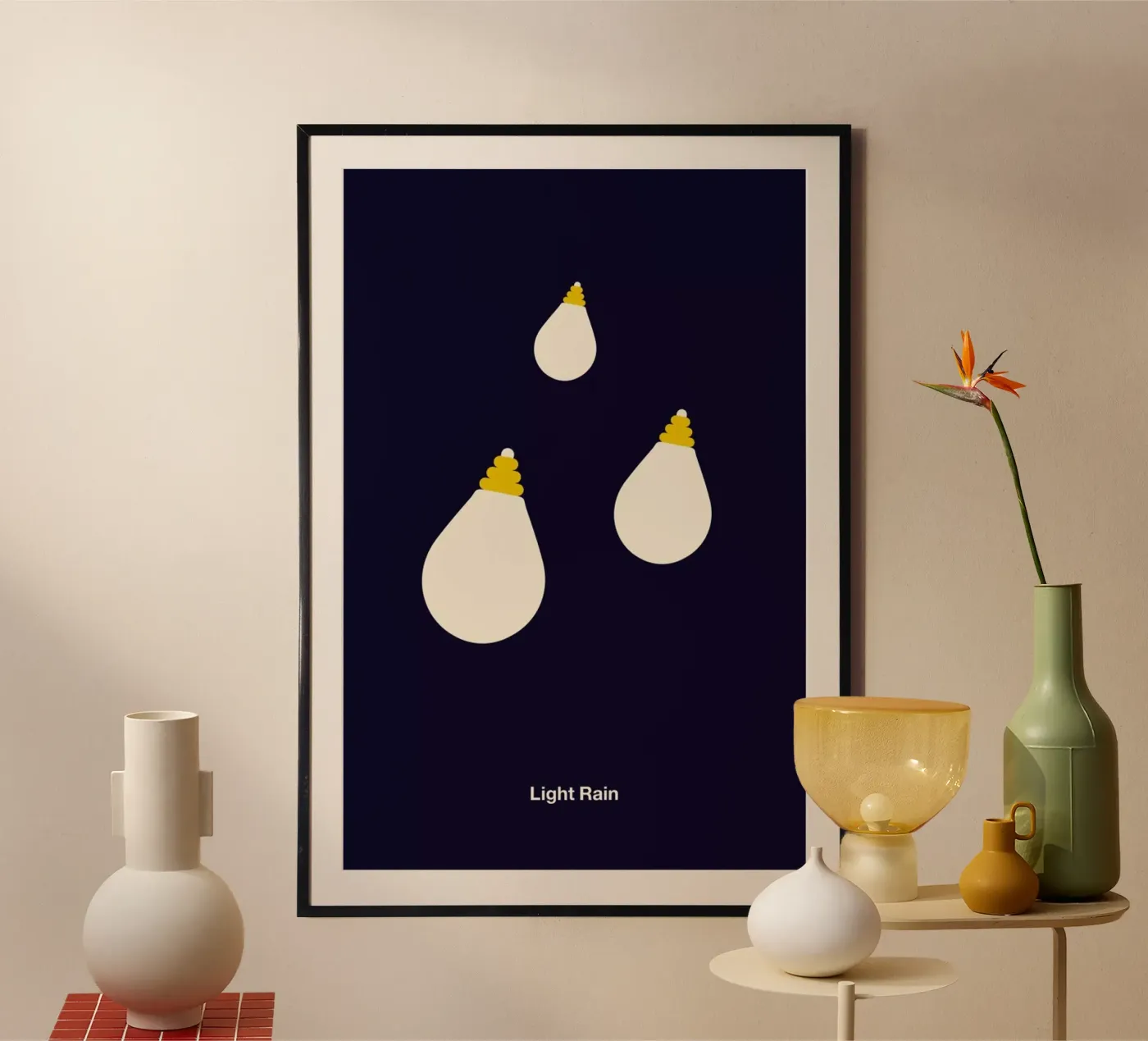Light Rain poster van Viktor Hertz