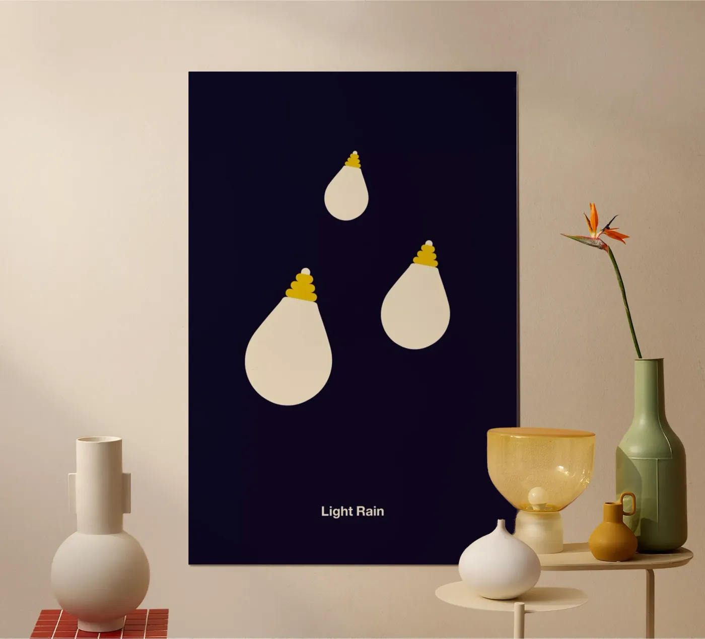 Light Rain poster van Viktor Hertz