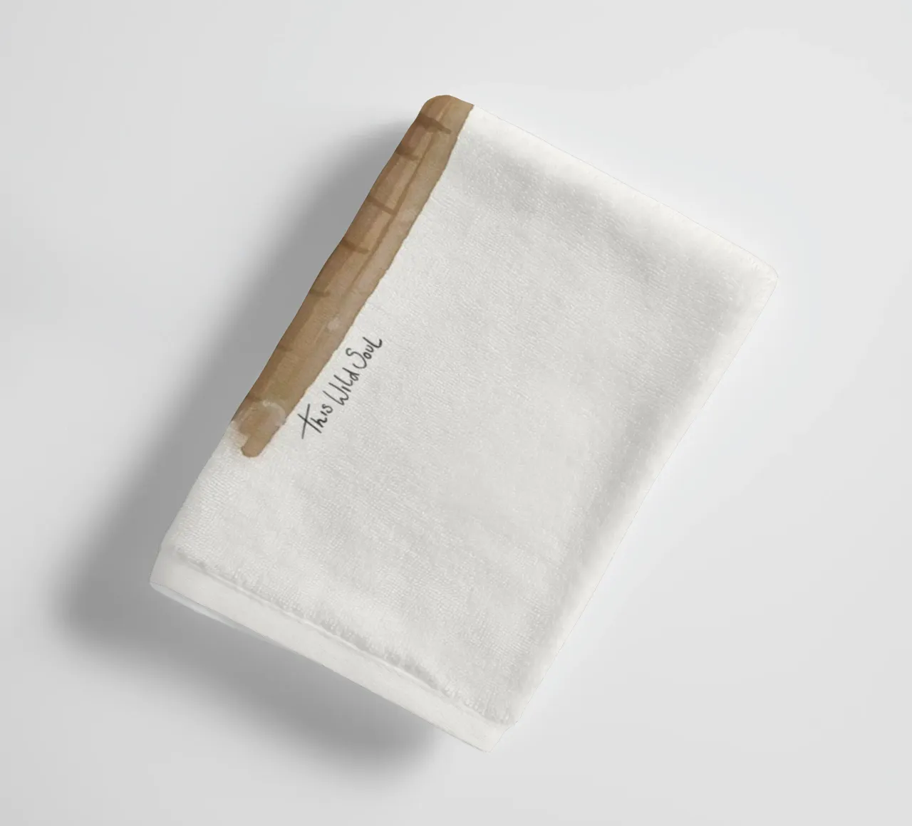 Coastal boho palm tree minimalist watercolor illustration towel by This Wild Soul - Illustration