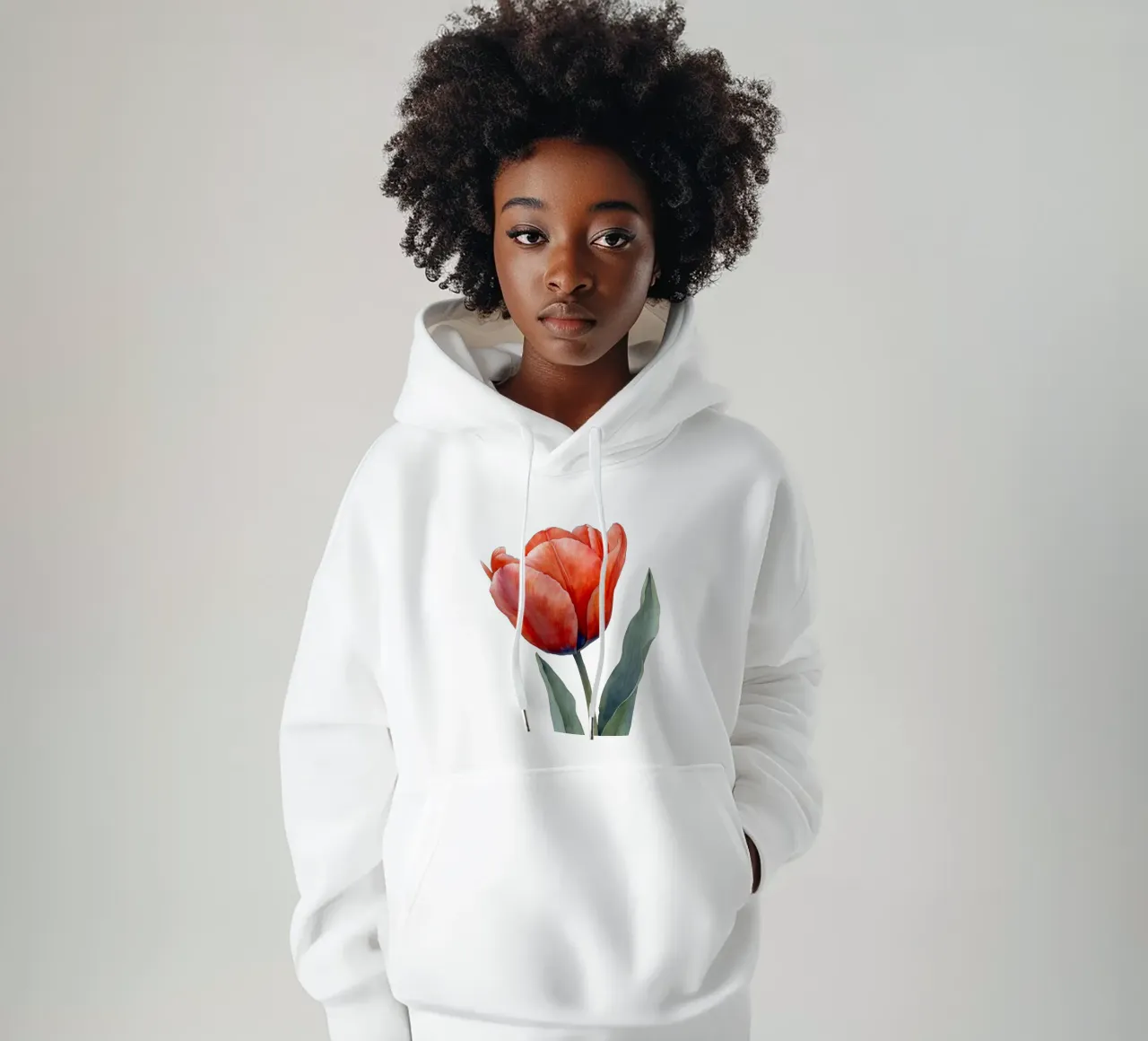 Fiore di tulipano felpa con cappuccio da Bold Blooms