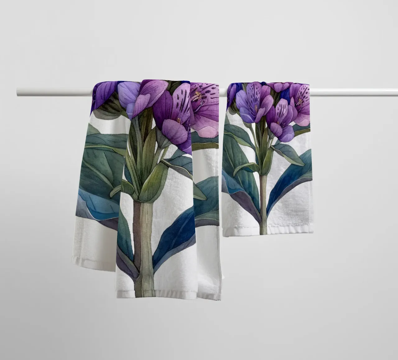 Valerian Flower towel by Bold Blooms