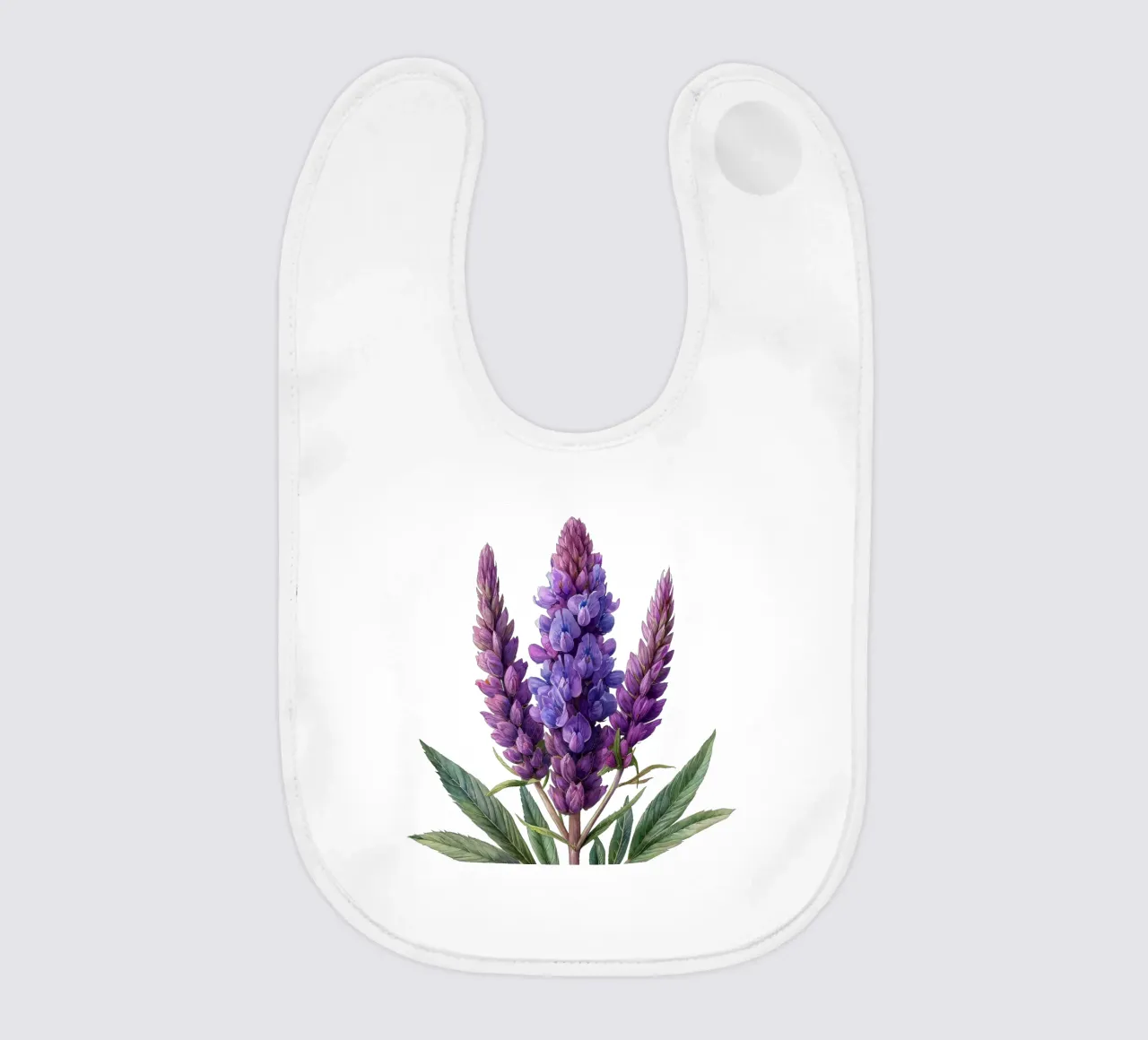 Veronicastrum Flower baby bib by Bold Blooms