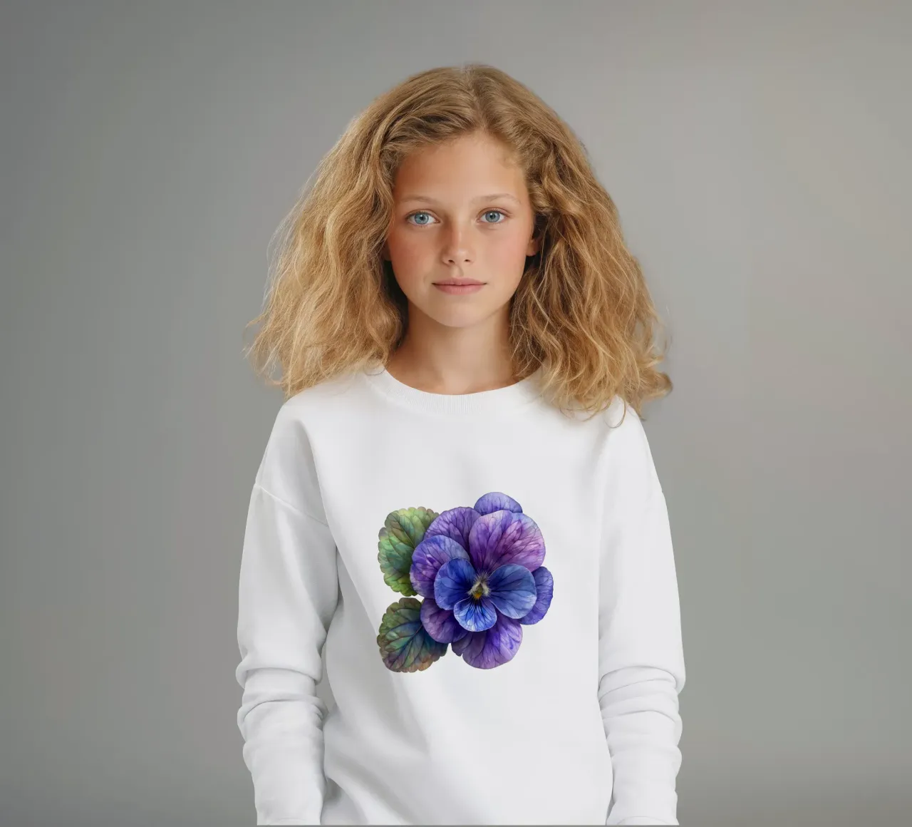 Fiore viola felpa bambino da Bold Blooms