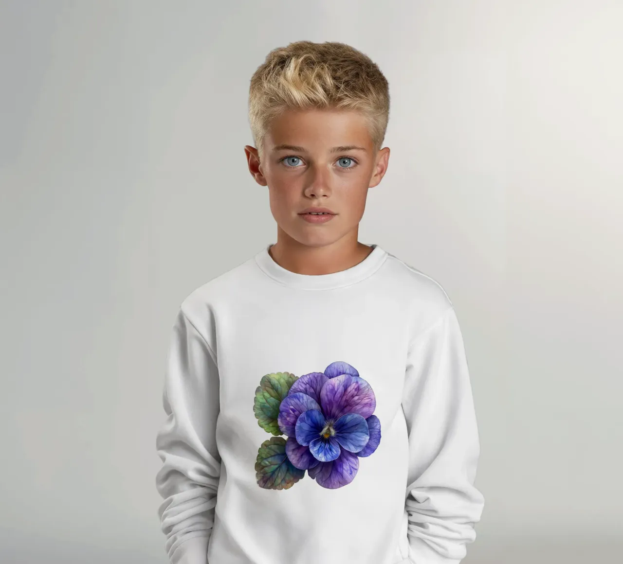 Fiore viola felpa bambino da Bold Blooms