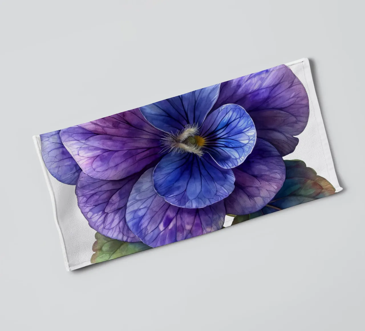 Violet Flower towel by Bold Blooms